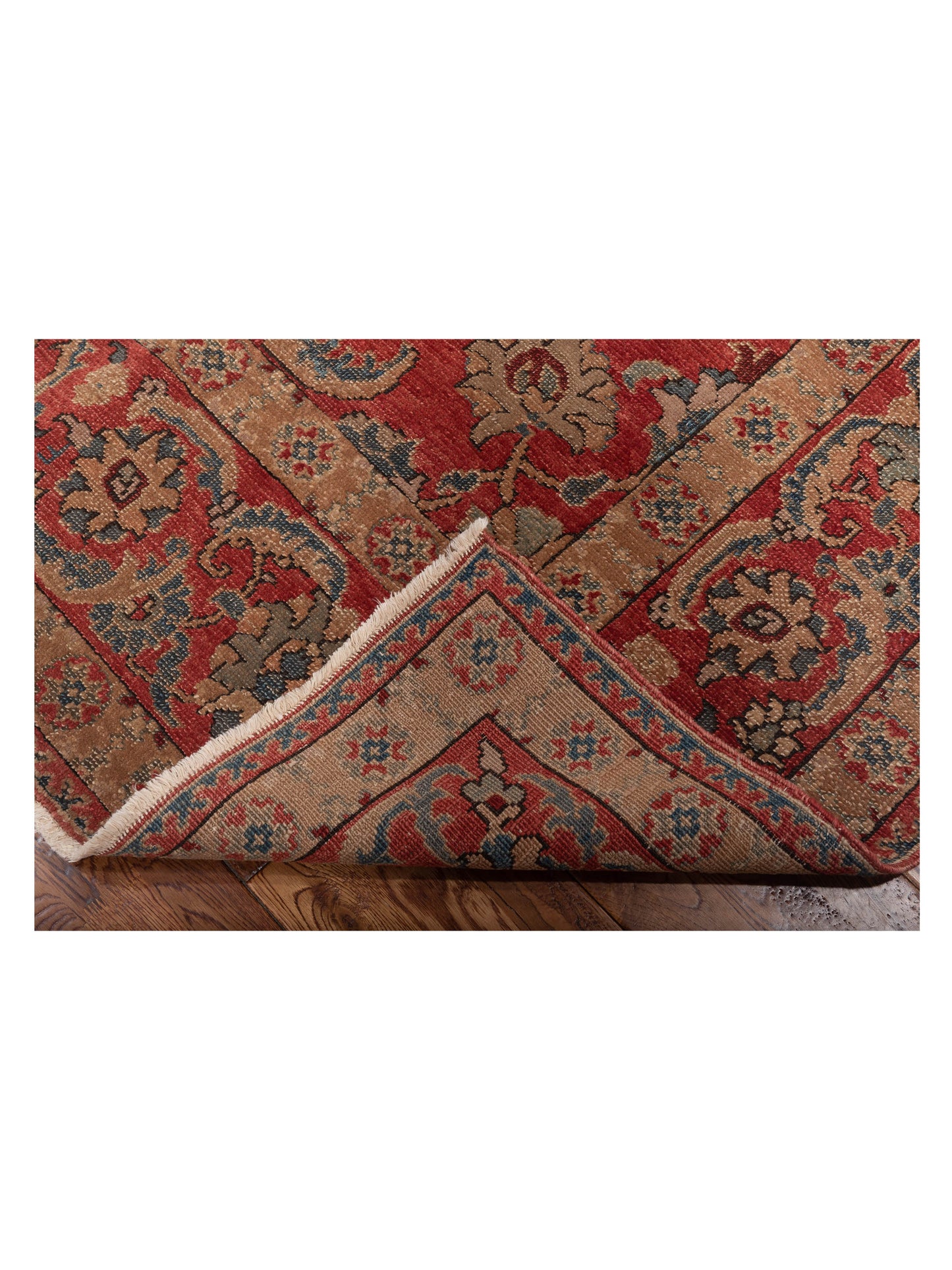 Pasha Turkish Elvan 97466 Rust Blue Traditional Hand Knotted Rug