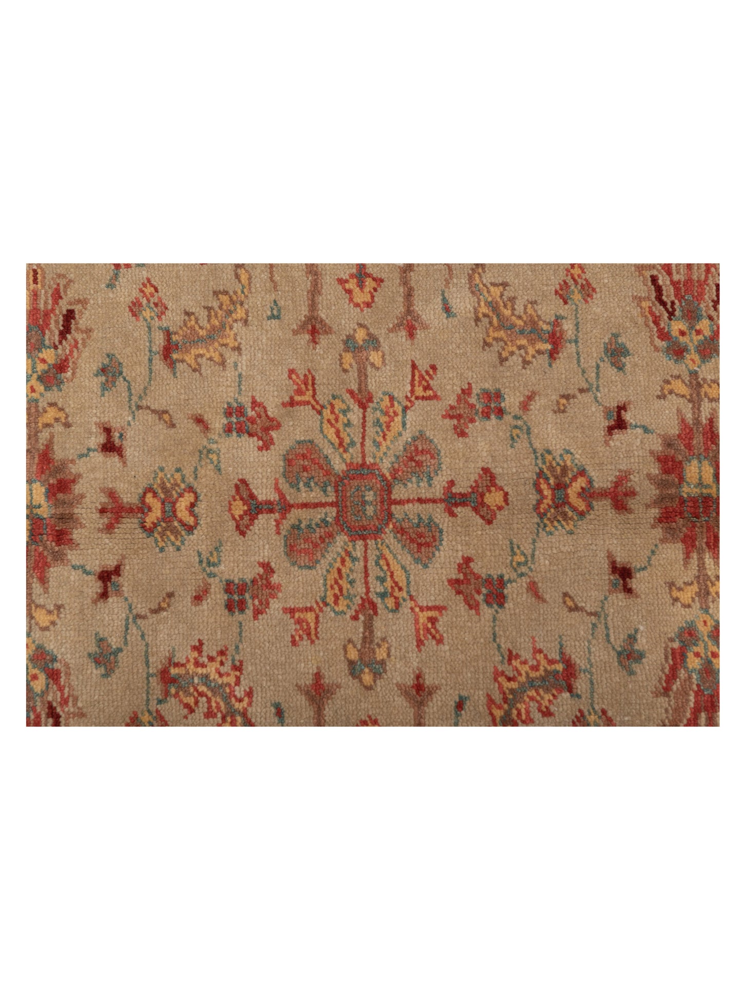 Pasha Antique Loom 97575 Ivory Rust Transitional Hand Knotted Rug