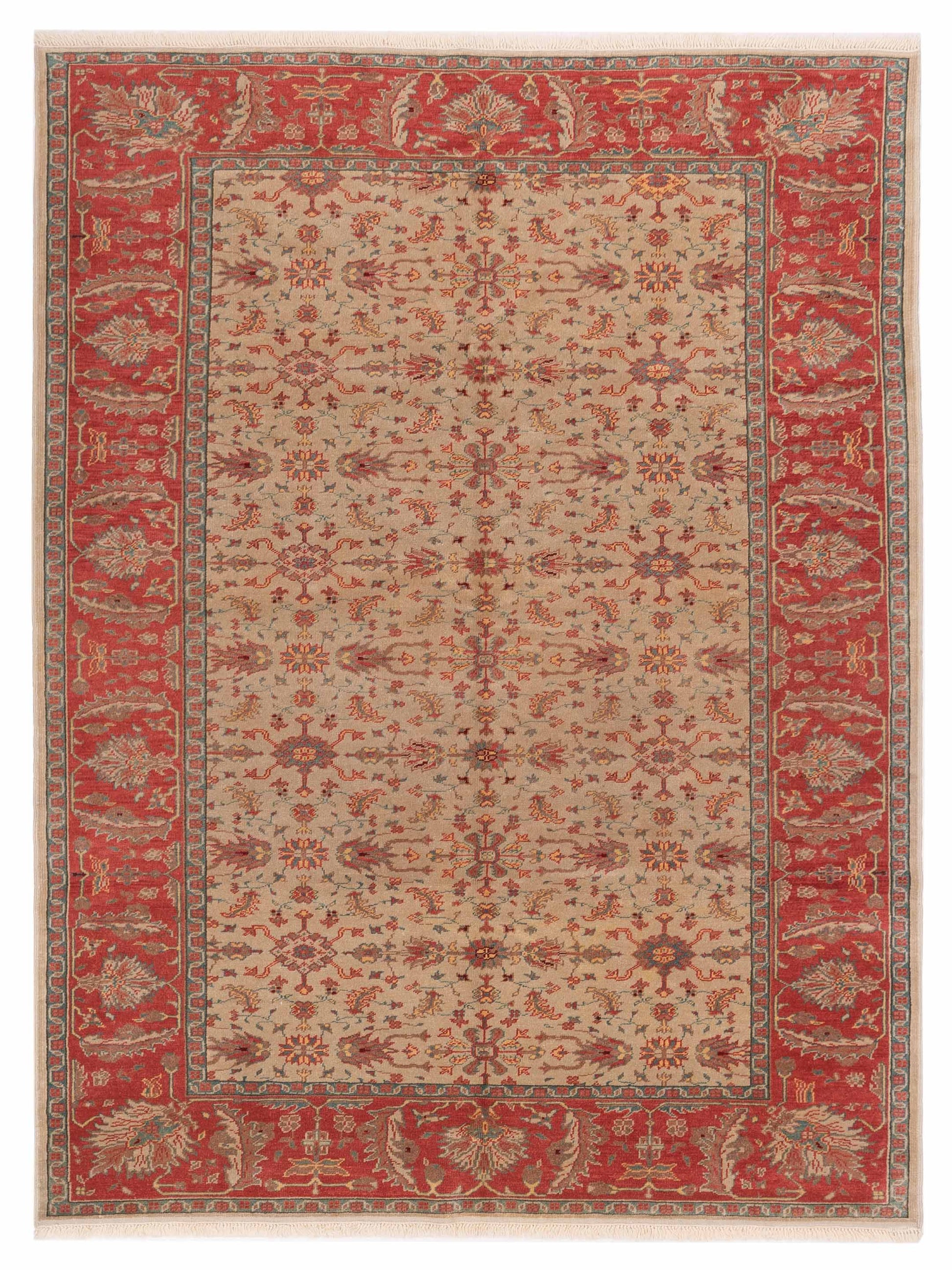 Pasha Antique Loom 97575 Ivory Transitional Hand Knotted Rug