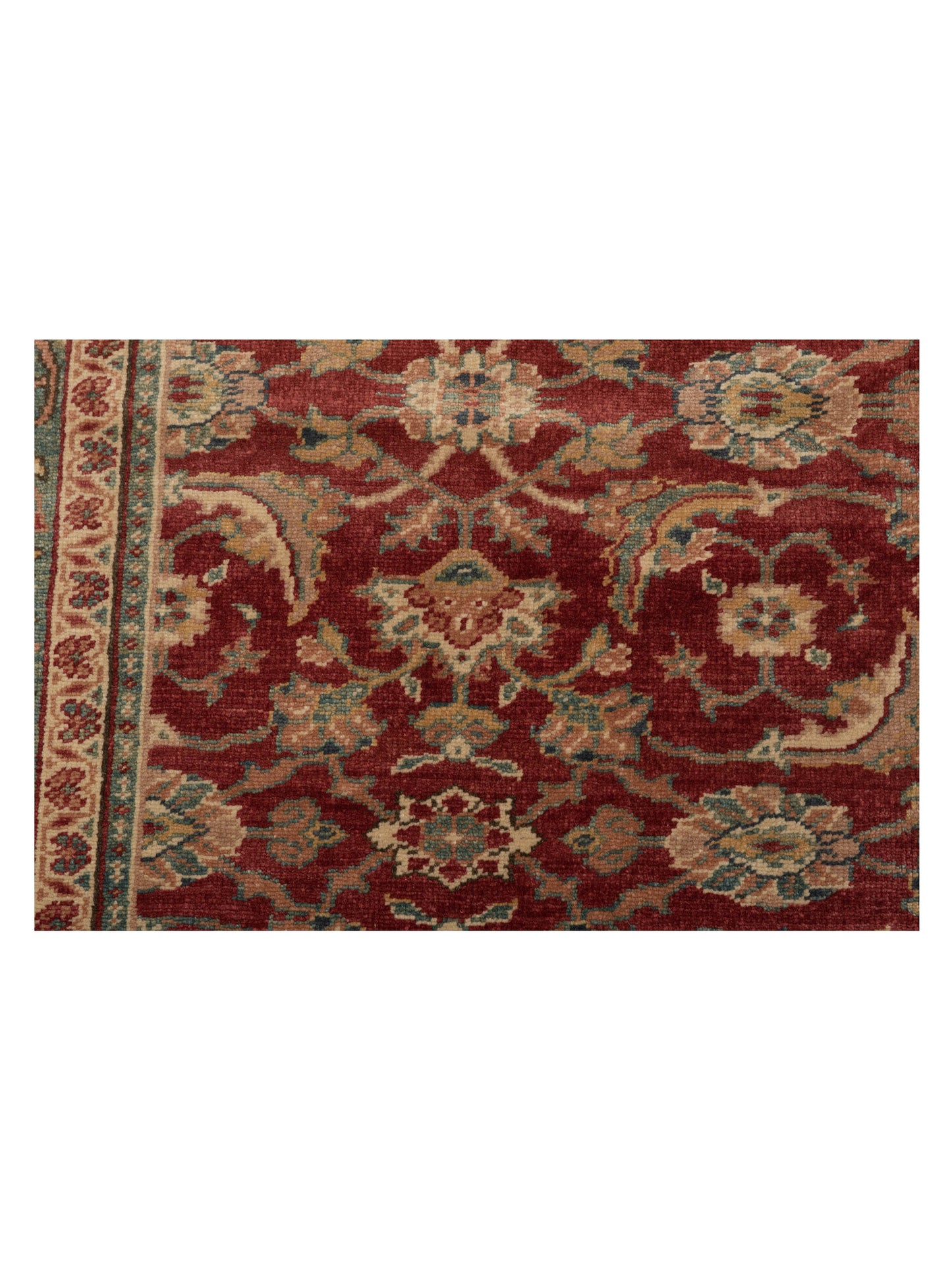 Pasha Antique Loom 97588 Rust Blue Transitional Hand Knotted Rug