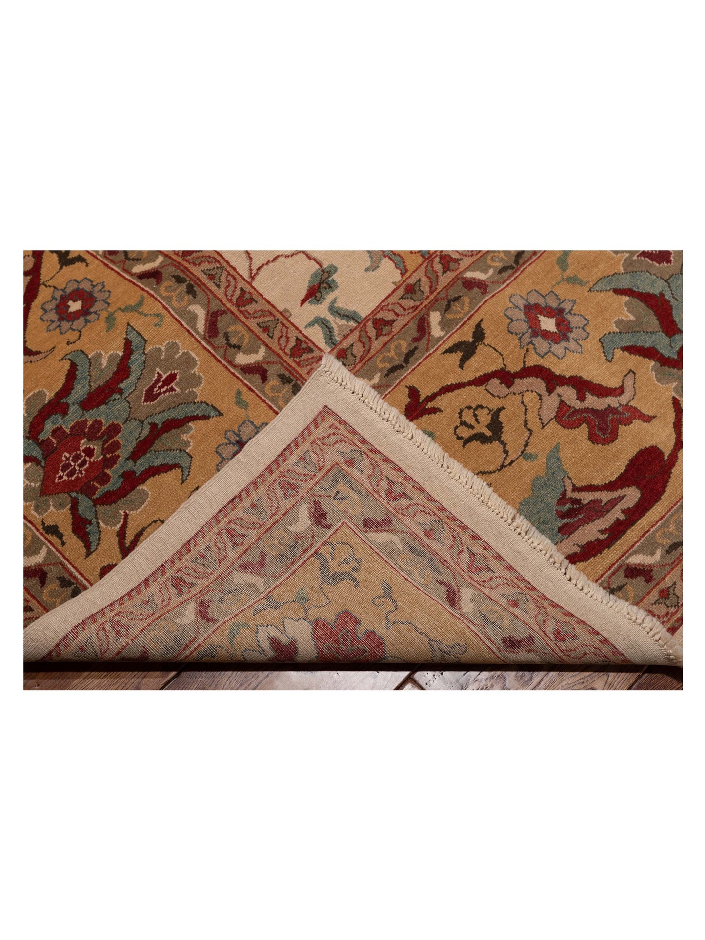 Pasha Antique Loom 98129 Ivory Gold Traditional Hand Knotted Rug