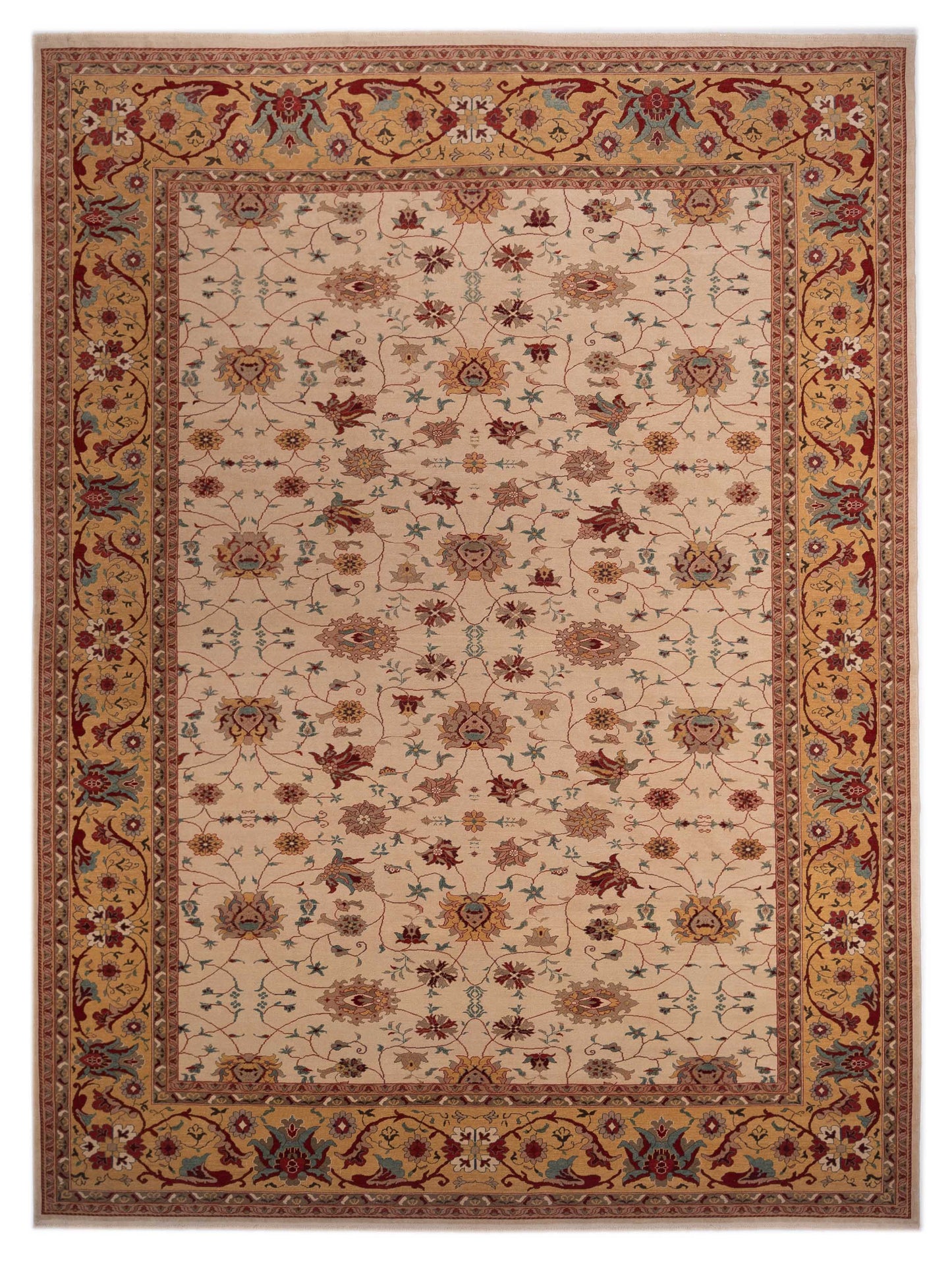 Pasha Antique Loom 98129 Ivory Traditional Hand Knotted Rug