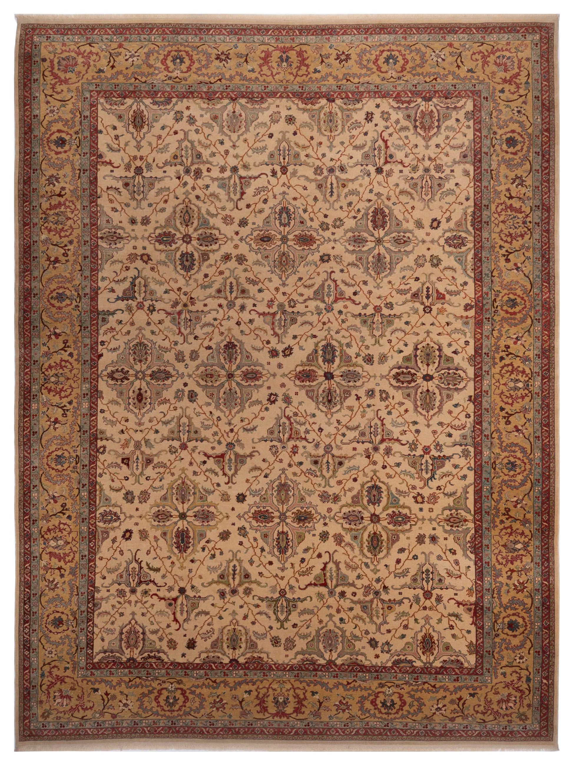 Pasha Antique Loom 98130 Beige Traditional Hand Knotted Rug