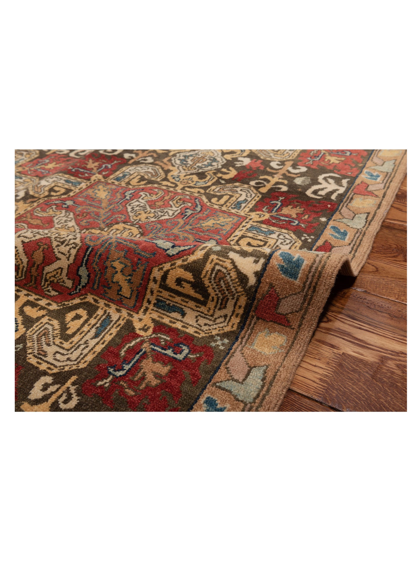 Pasha Antique Loom 98138 Multi  Transitional Hand Knotted Rug