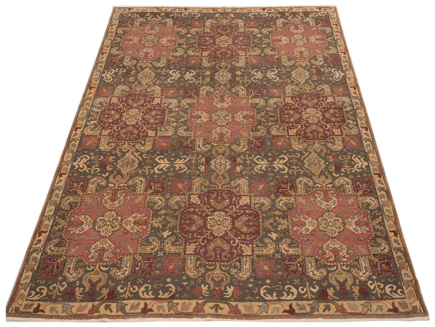 Pasha Antique Loom 98148 Multi  Transitional Hand Knotted Rug