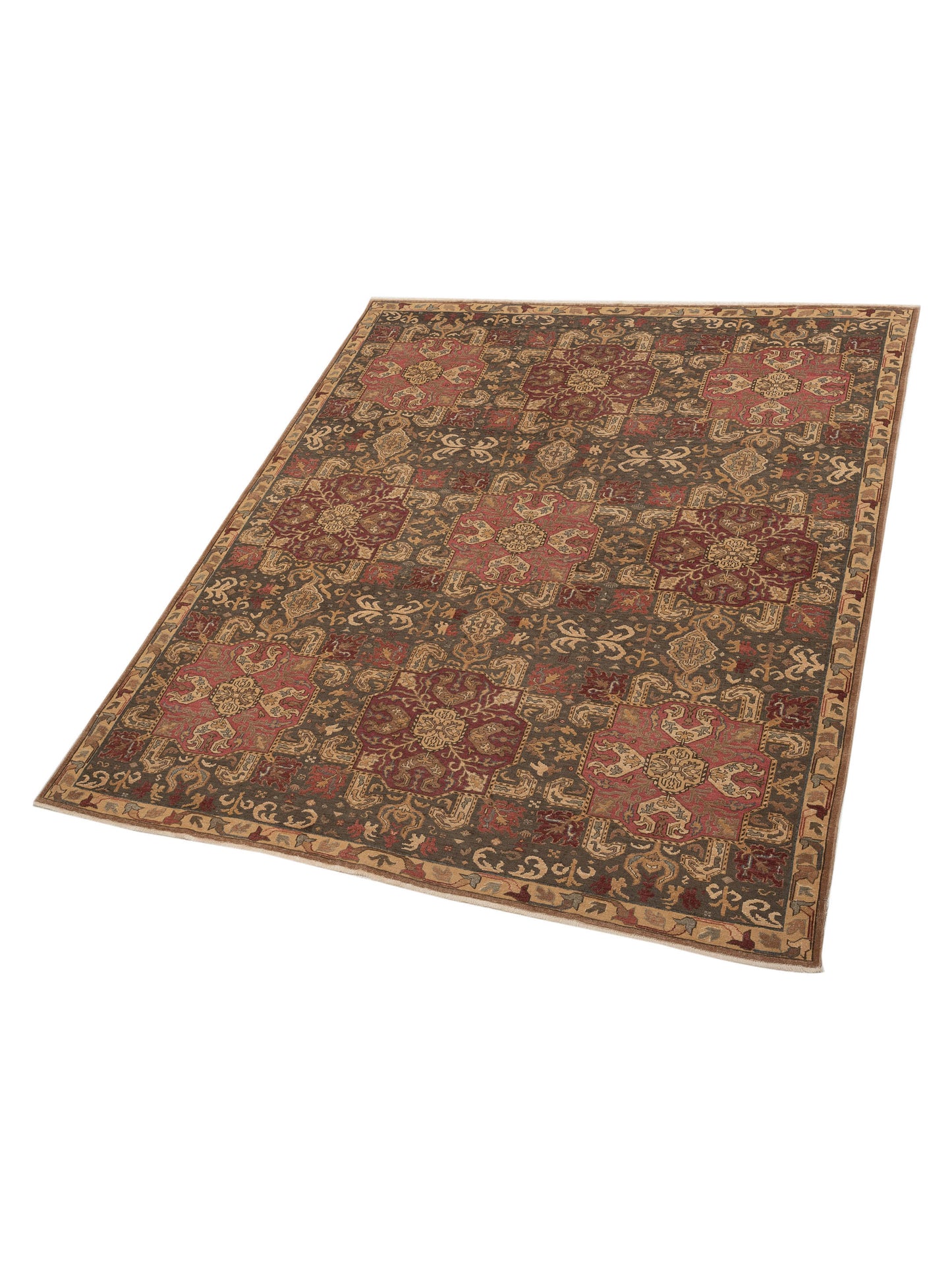 Pasha Antique Loom 98148 Multi  Transitional Hand Knotted Rug