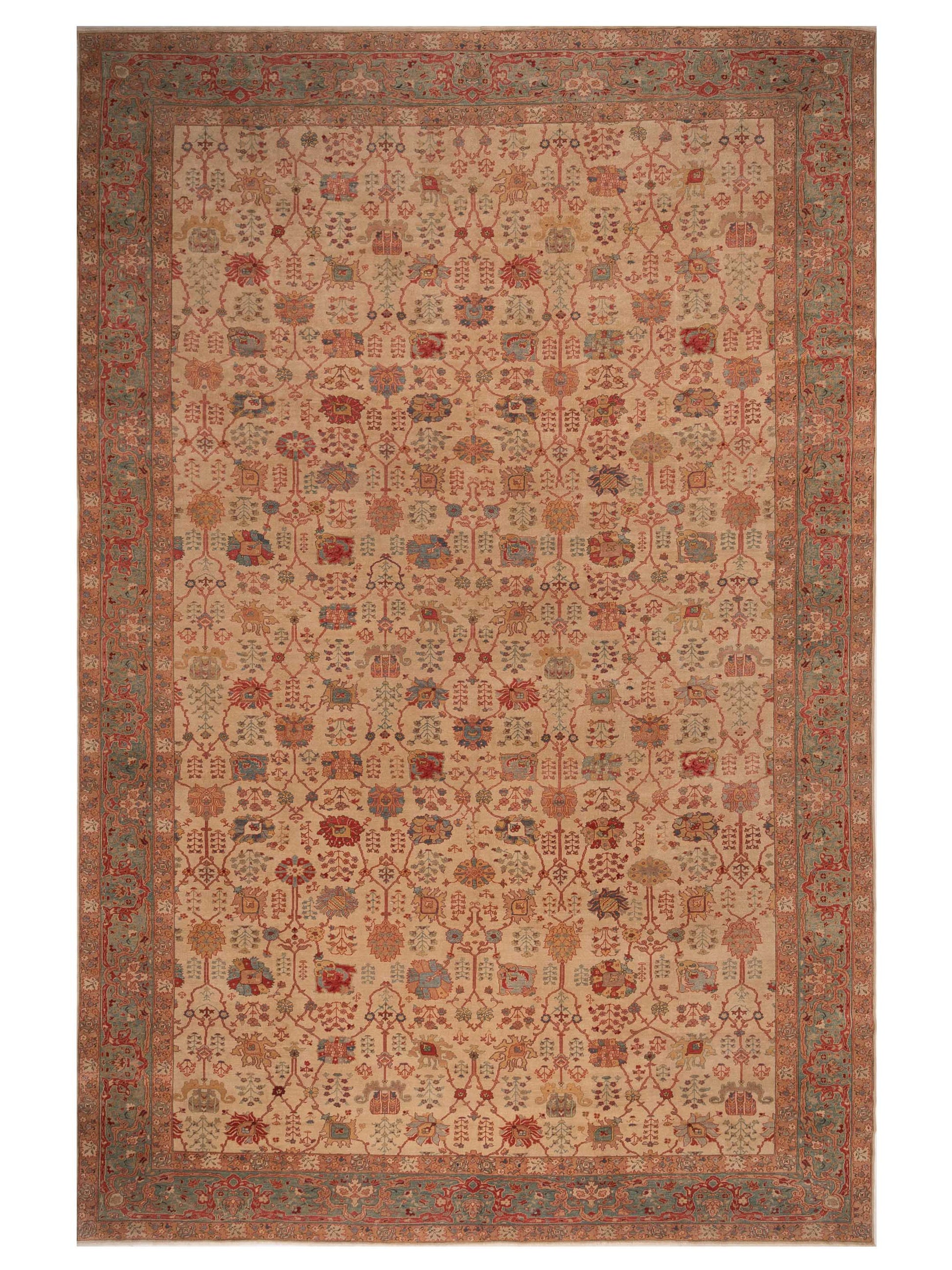 Pasha Antique Loom 98154 Ivory Traditional Hand Knotted Rug