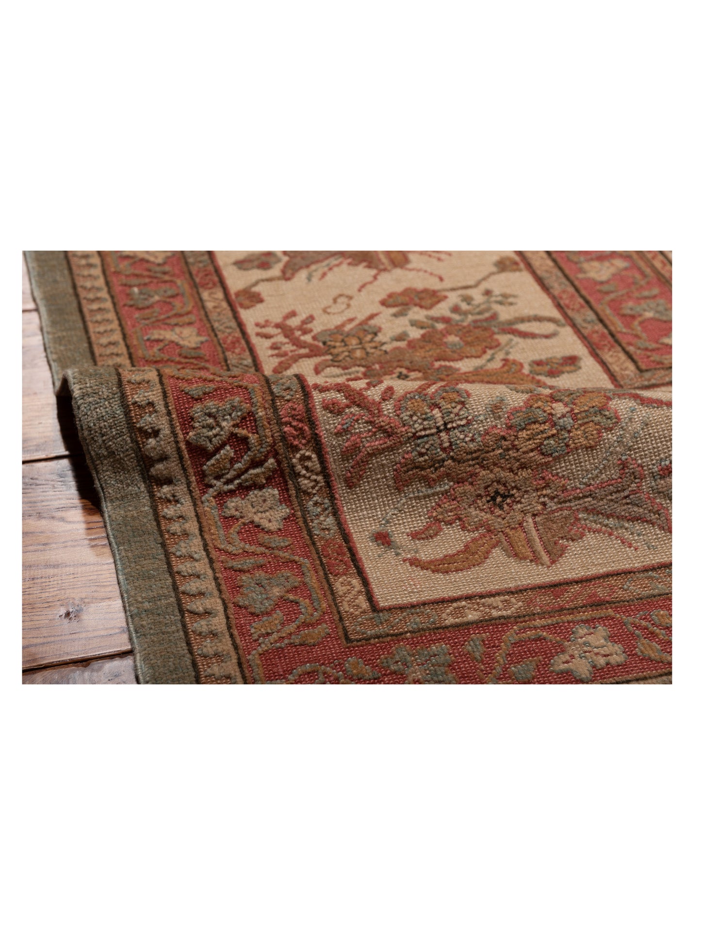 Pasha Antique Loom 98156 Rust Ivory Traditional Hand Knotted Rug