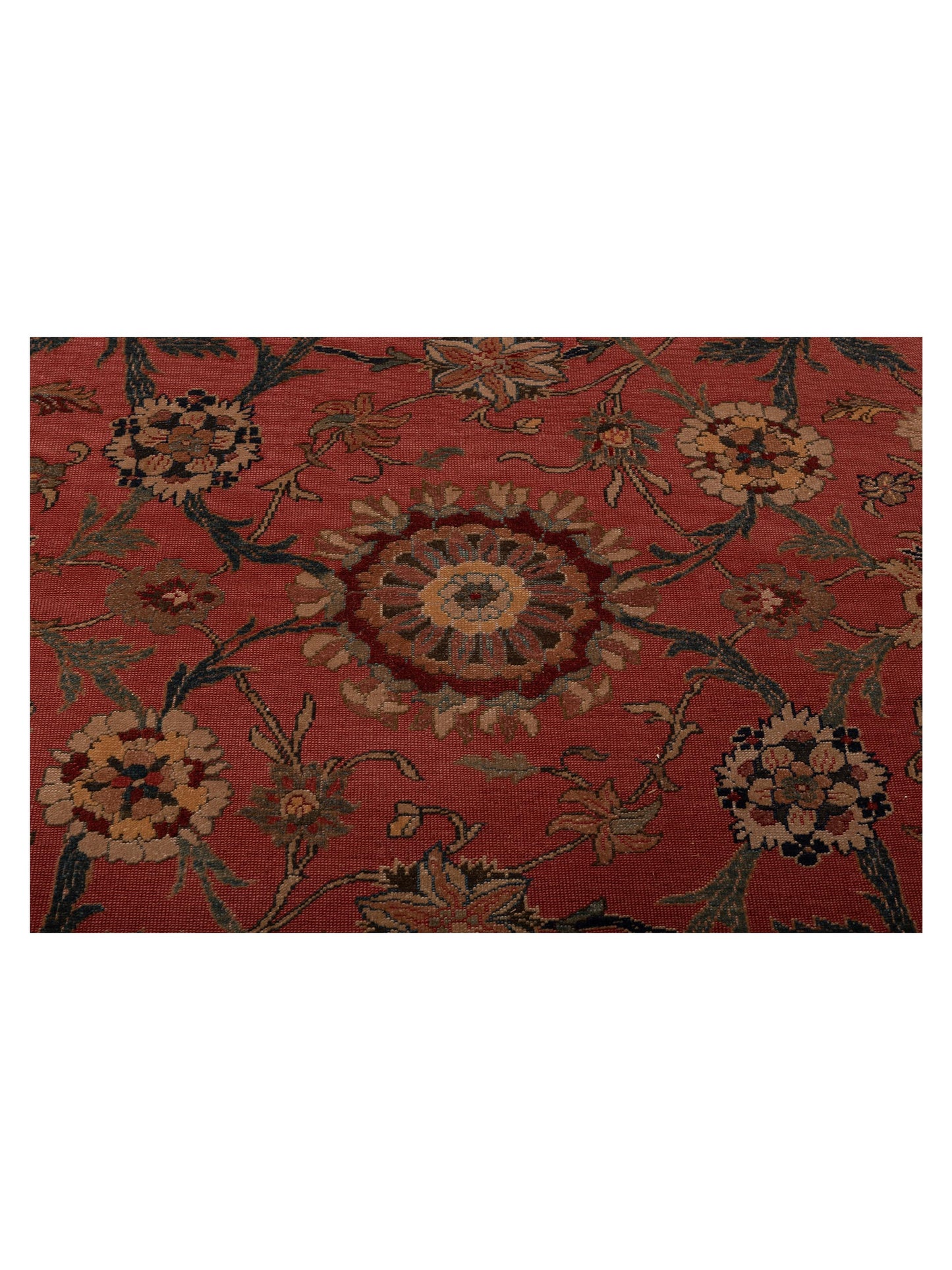 Pasha Antique Loom 98159 Rust Beige Traditional Hand Knotted Rug