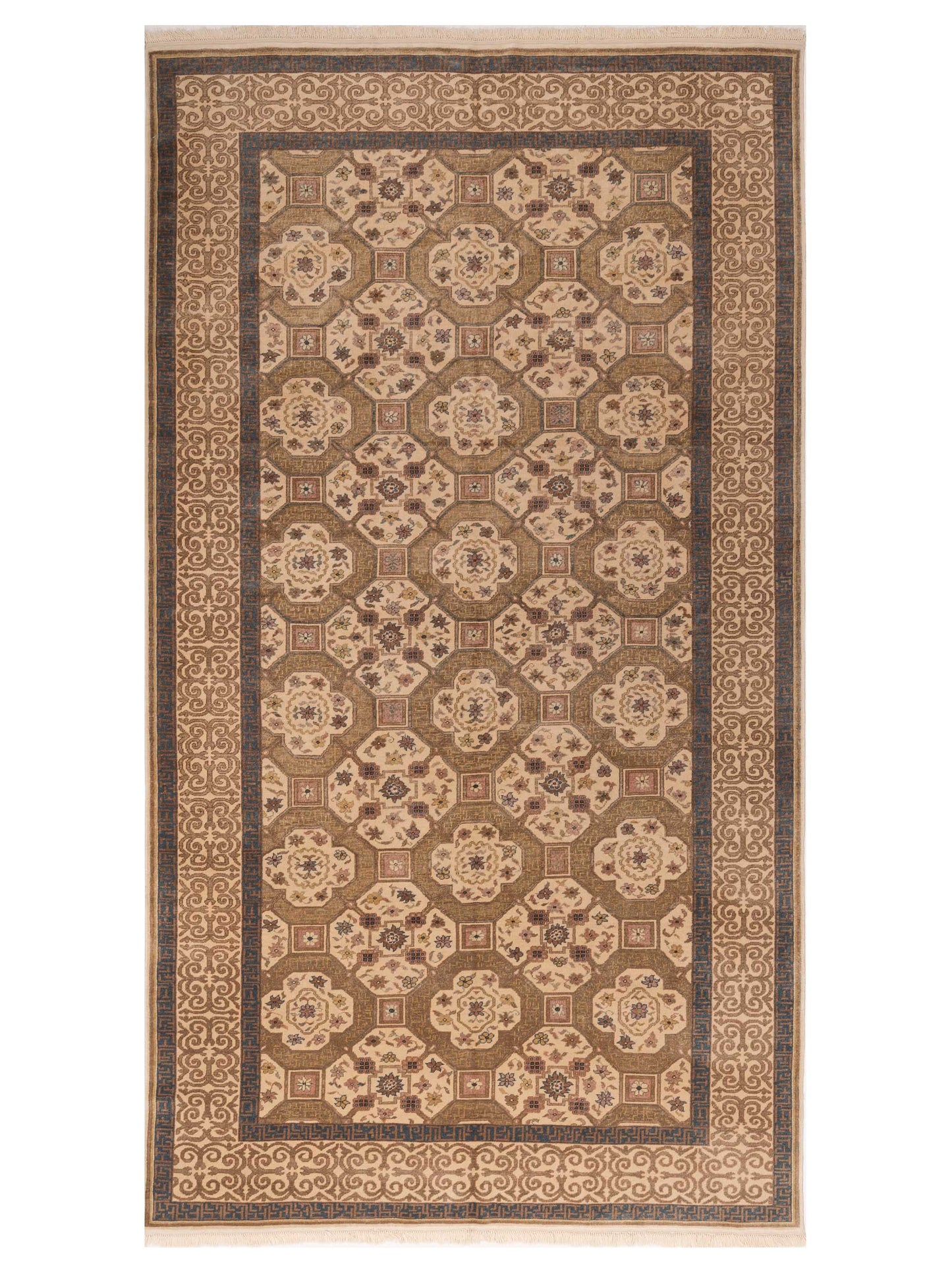 Pasha Antique Loom 98170 Ivory Transitional Hand Knotted Rug