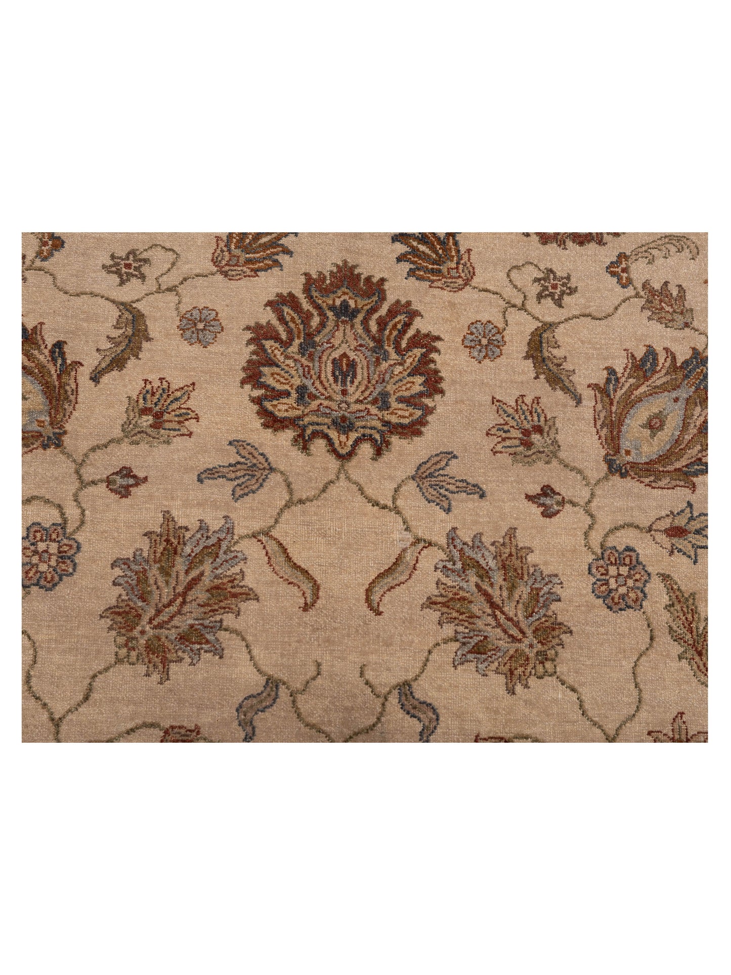 Rajpur Ghazani 98616 Ivory Ivory Traditional Hand Knotted Rug