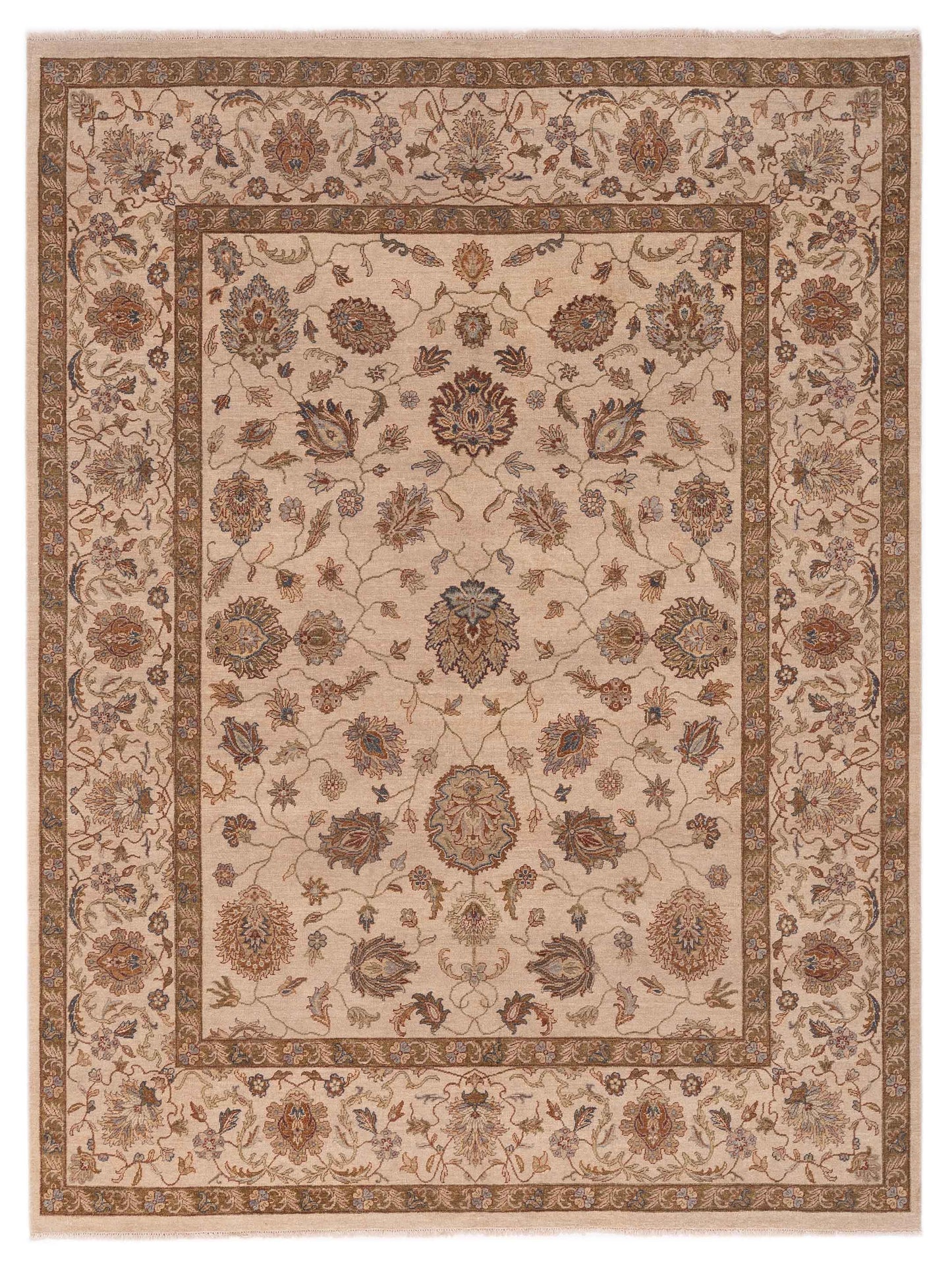 Rajpur Ghazani 98616 Ivory Traditional Hand Knotted Rug