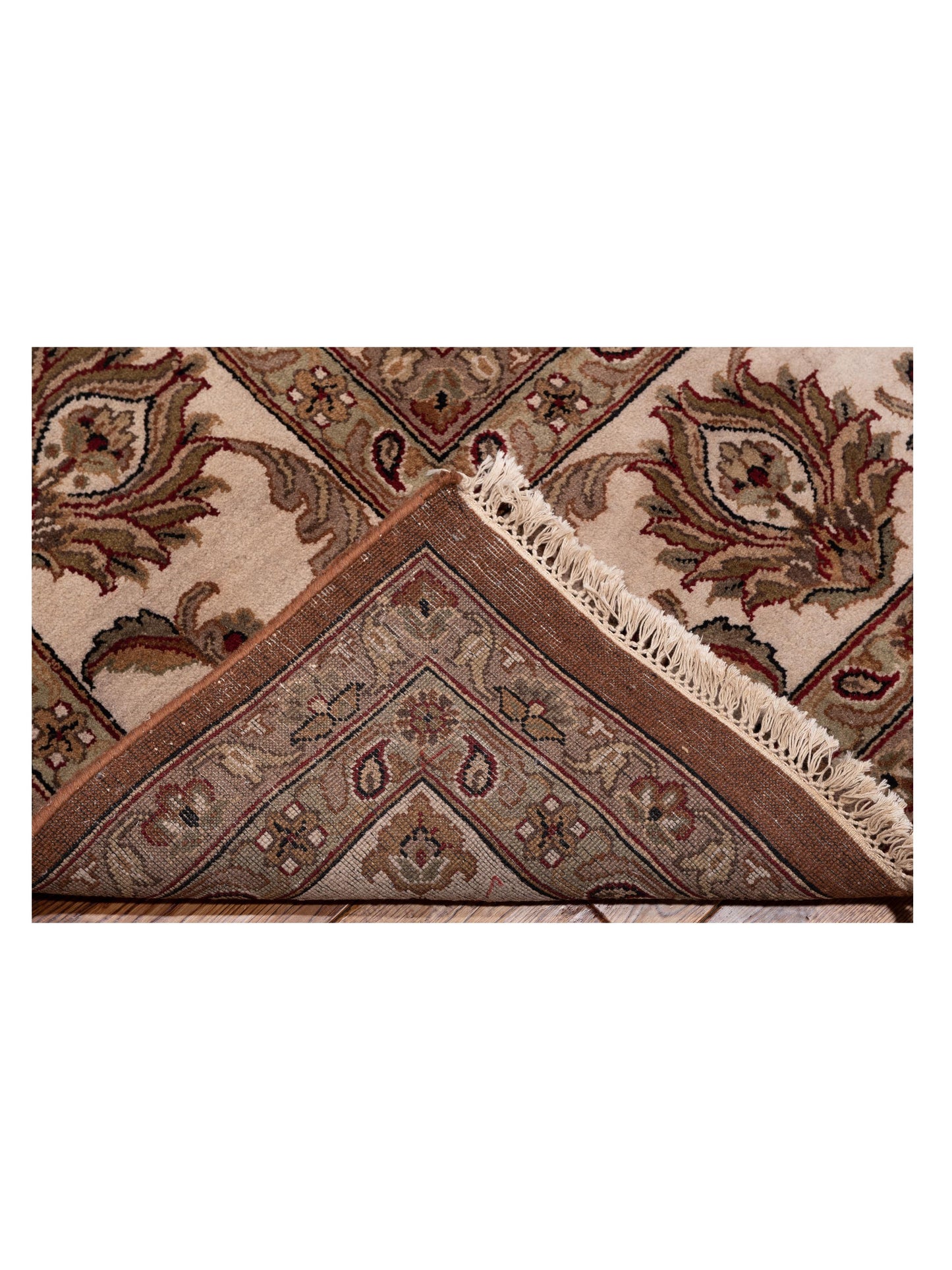 Rajpur Royal 99021 Brown Ivory Traditional Hand Knotted Rug