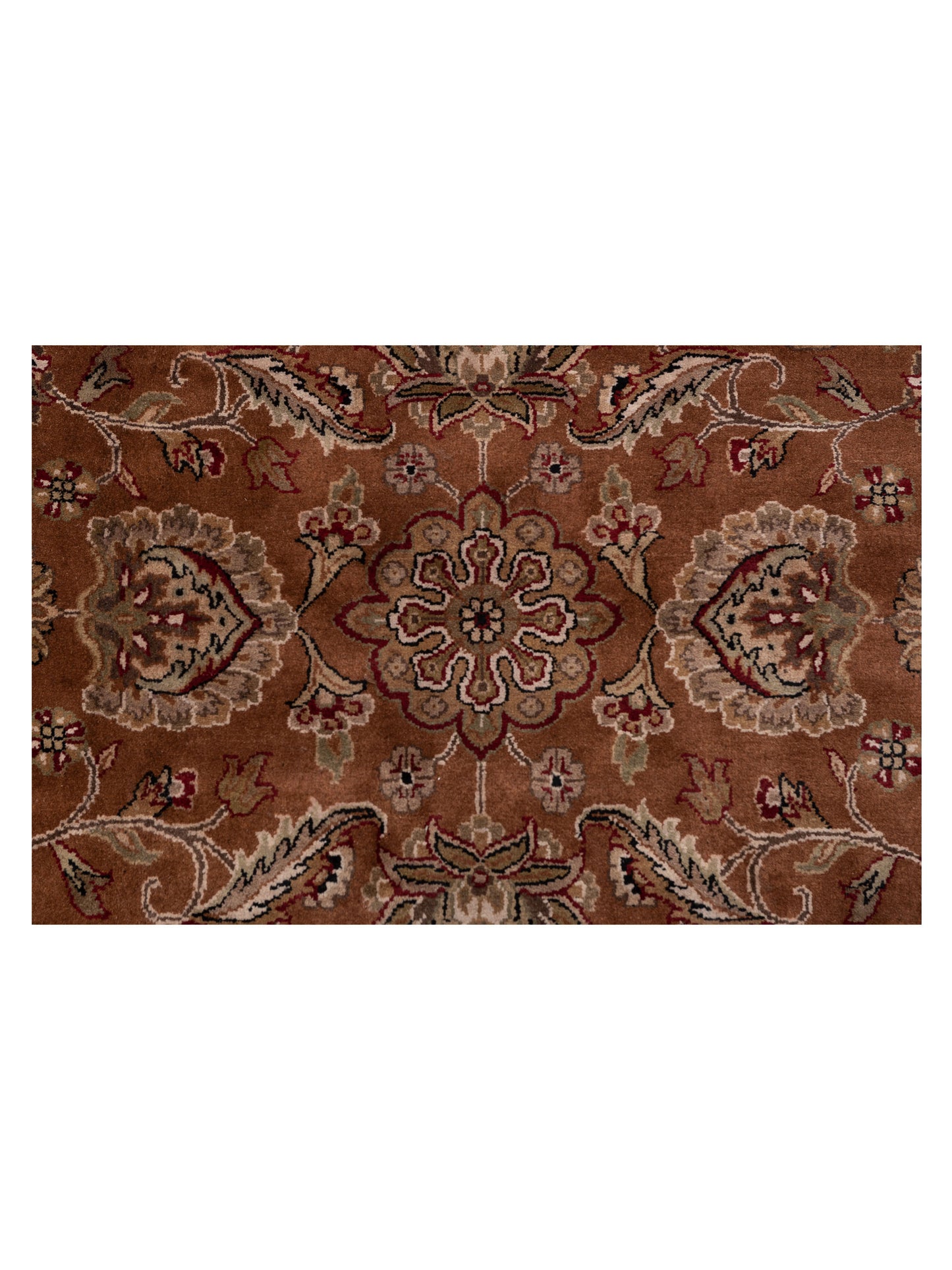 Rajpur Royal 99021 Brown Ivory Traditional Hand Knotted Rug