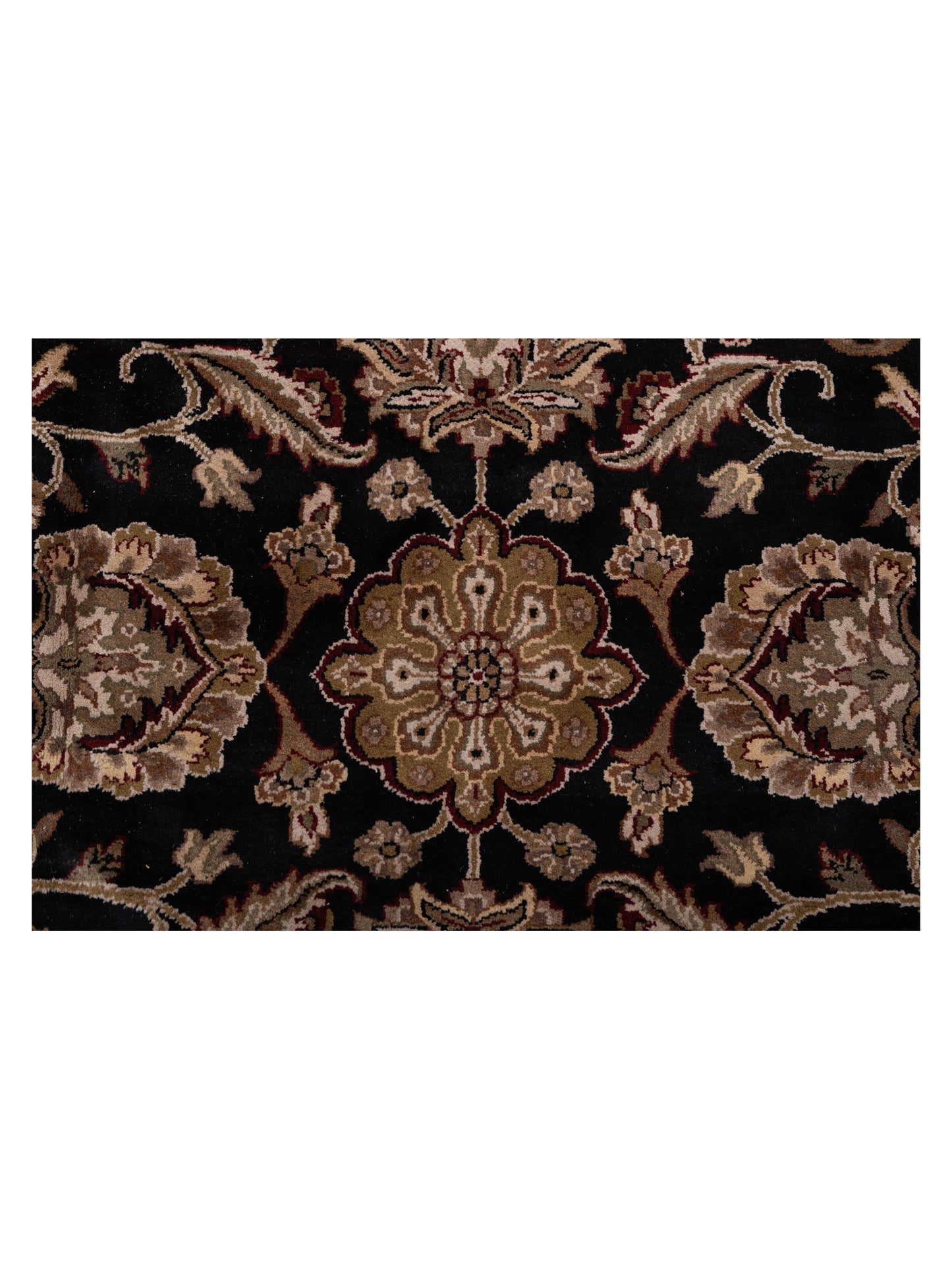 Rajpur Royal 99022 Black Ivory Traditional Hand Knotted Rug