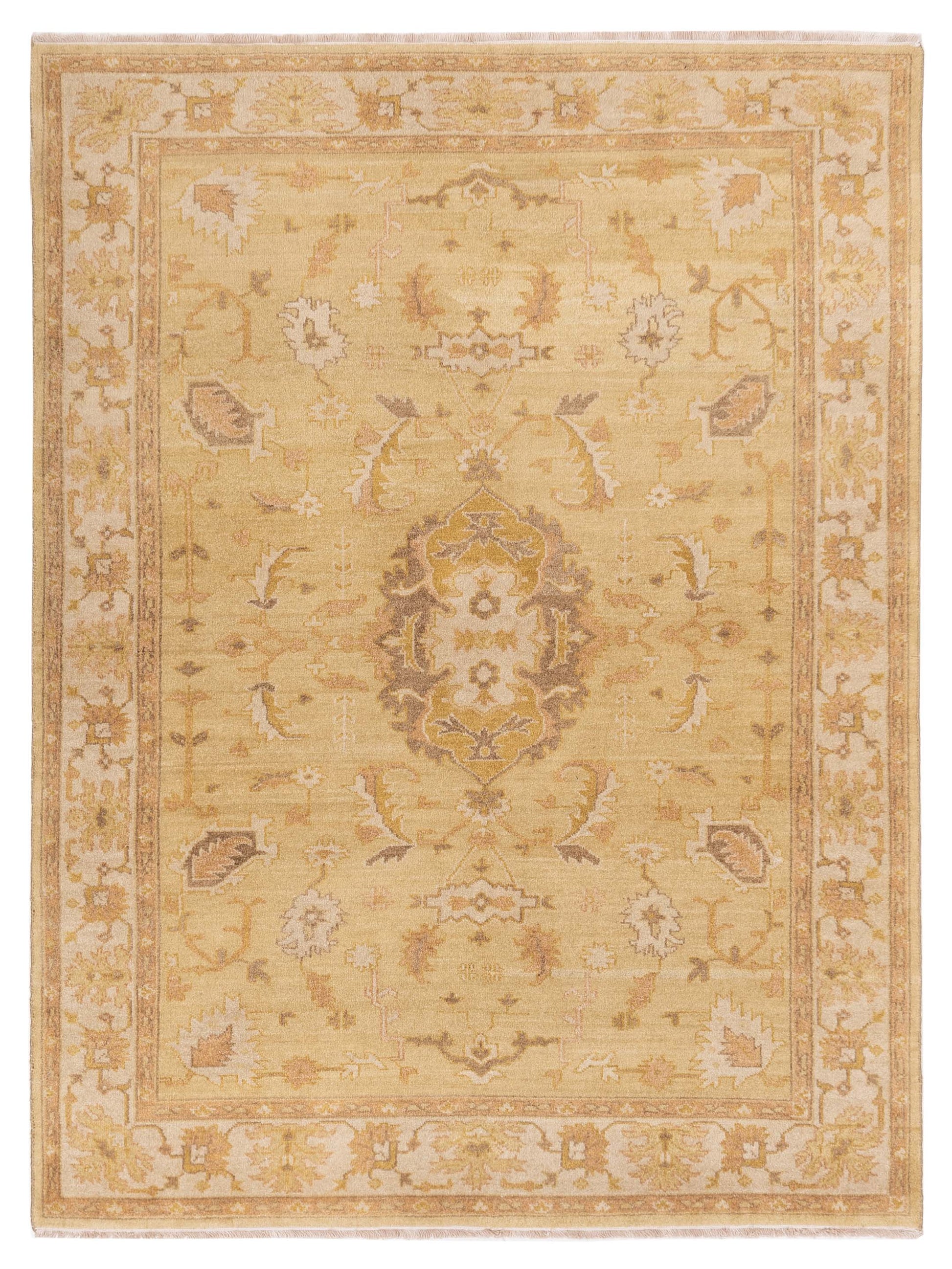 Rajpur Lilac 103317 Gold Traditional Hand Knotted Rug