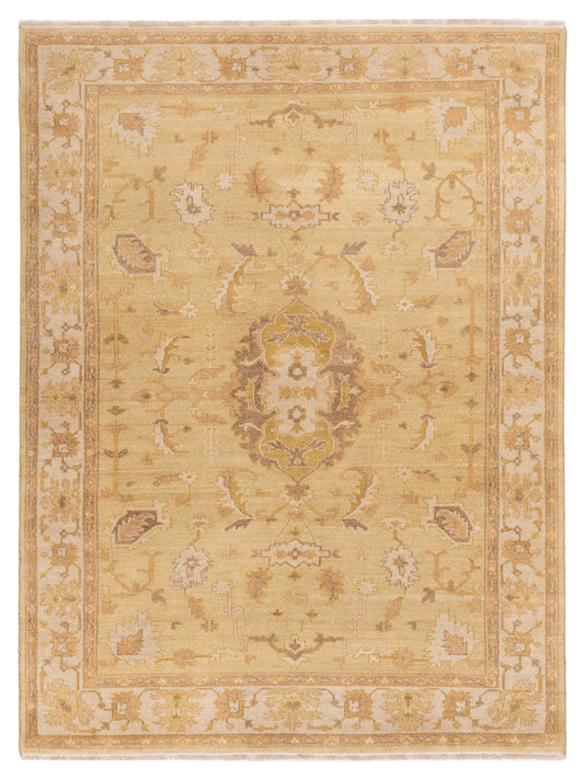 Rajpur Lilac 103317 Gold Traditional Hand Knotted Rug