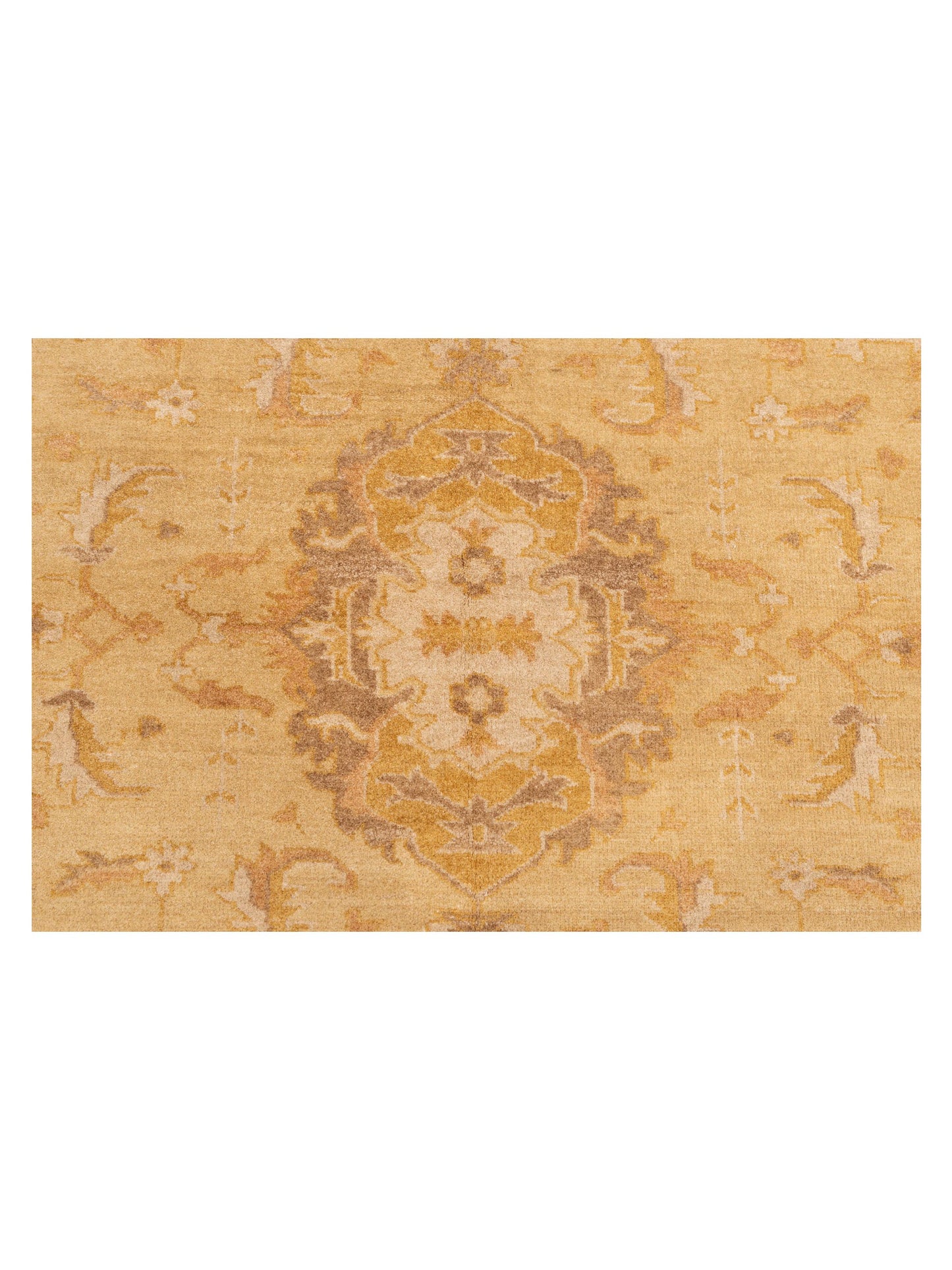 Rajpur Lilac 103321 Yellow Rust Traditional Hand Knotted Rug