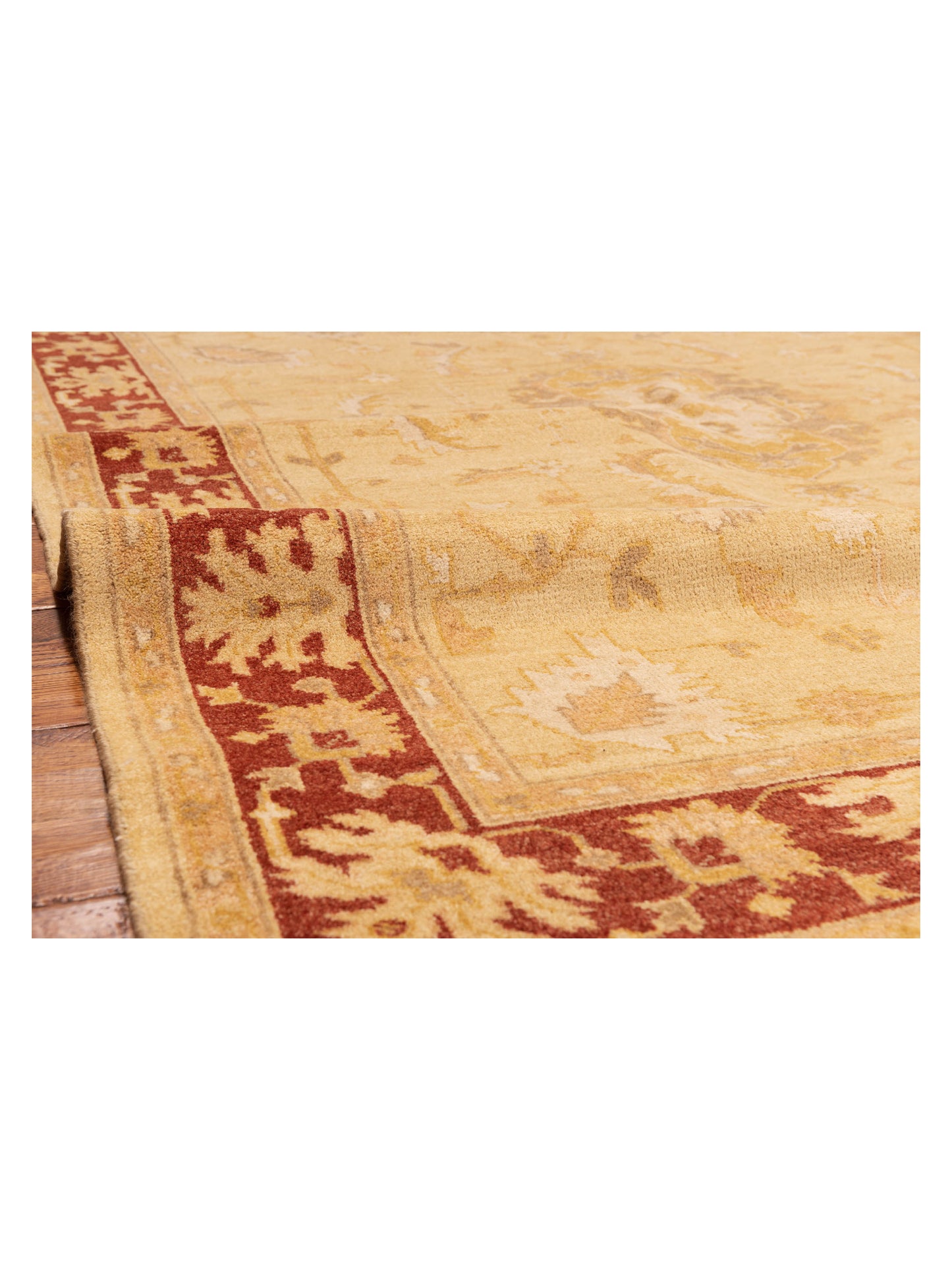 Rajpur Lilac 103321 Yellow Rust Traditional Hand Knotted Rug