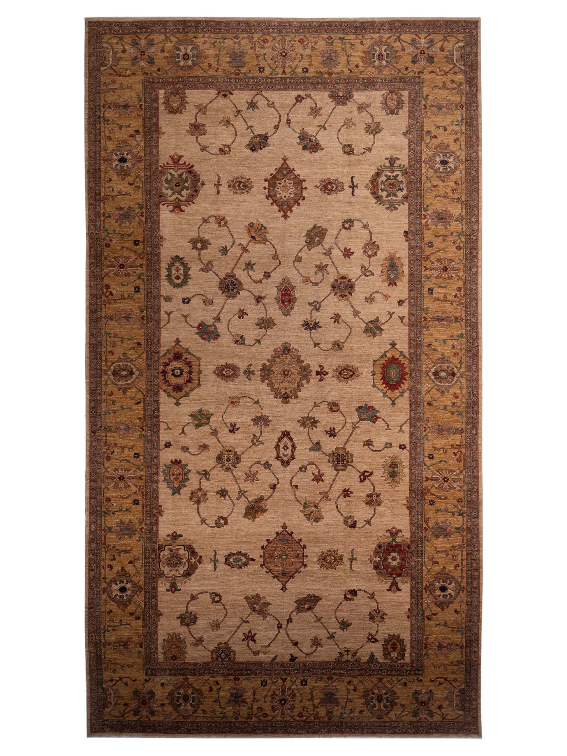 Pasha Elvan Tansu Ivory Traditional Hand Knotted Rug