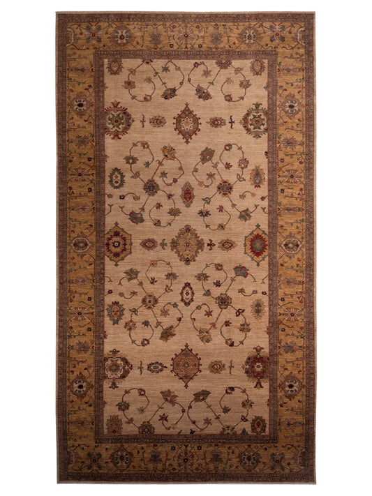 Pasha Elvan Tansu Ivory Traditional Hand Knotted Rug