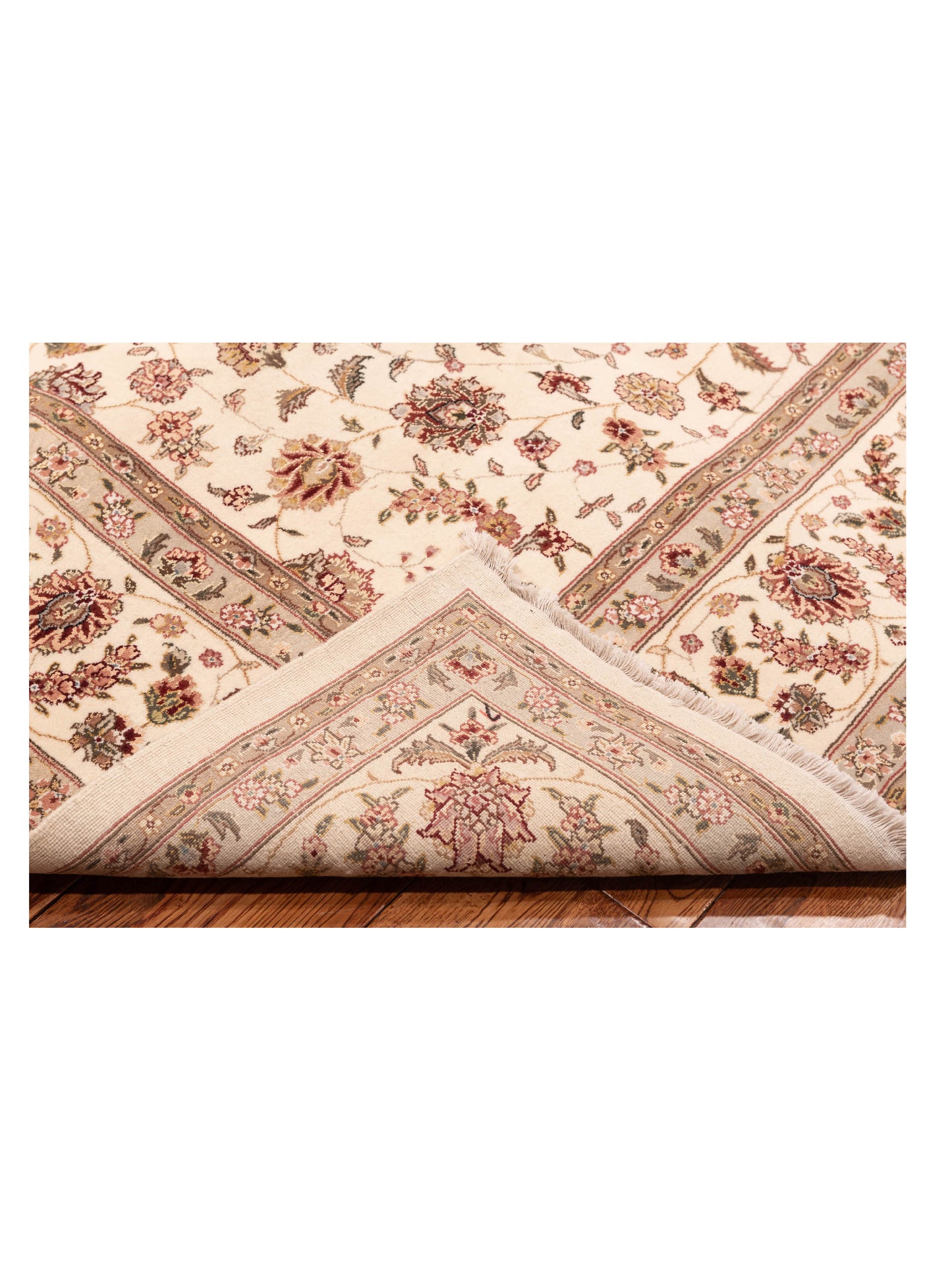 Pasha Magnolia 103716 Ivory Ivory Traditional Hand Knotted Rug