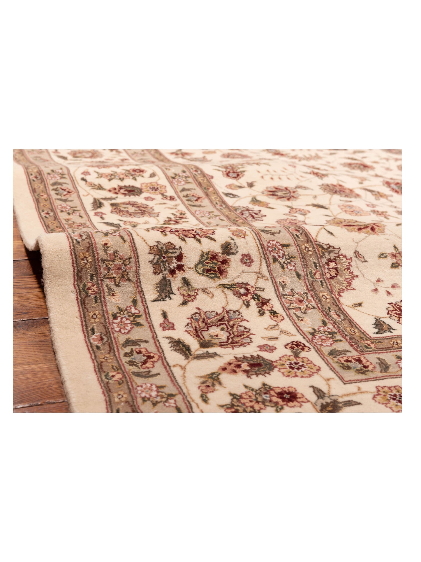 Pasha Magnolia 103716 Ivory Ivory Traditional Hand Knotted Rug