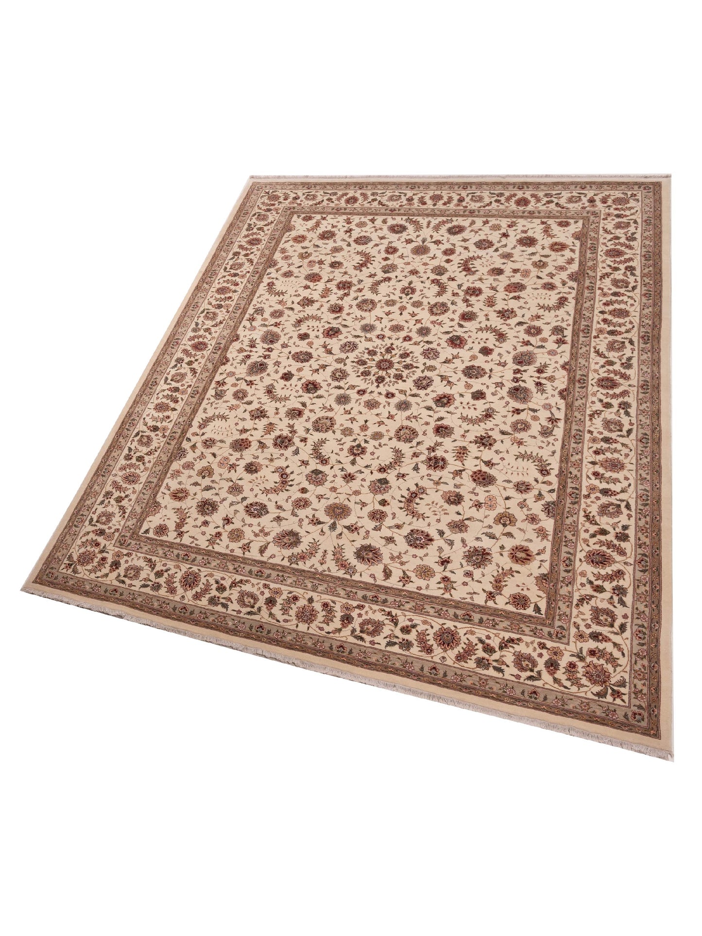 Pasha Magnolia 103716 Ivory Ivory Traditional Hand Knotted Rug