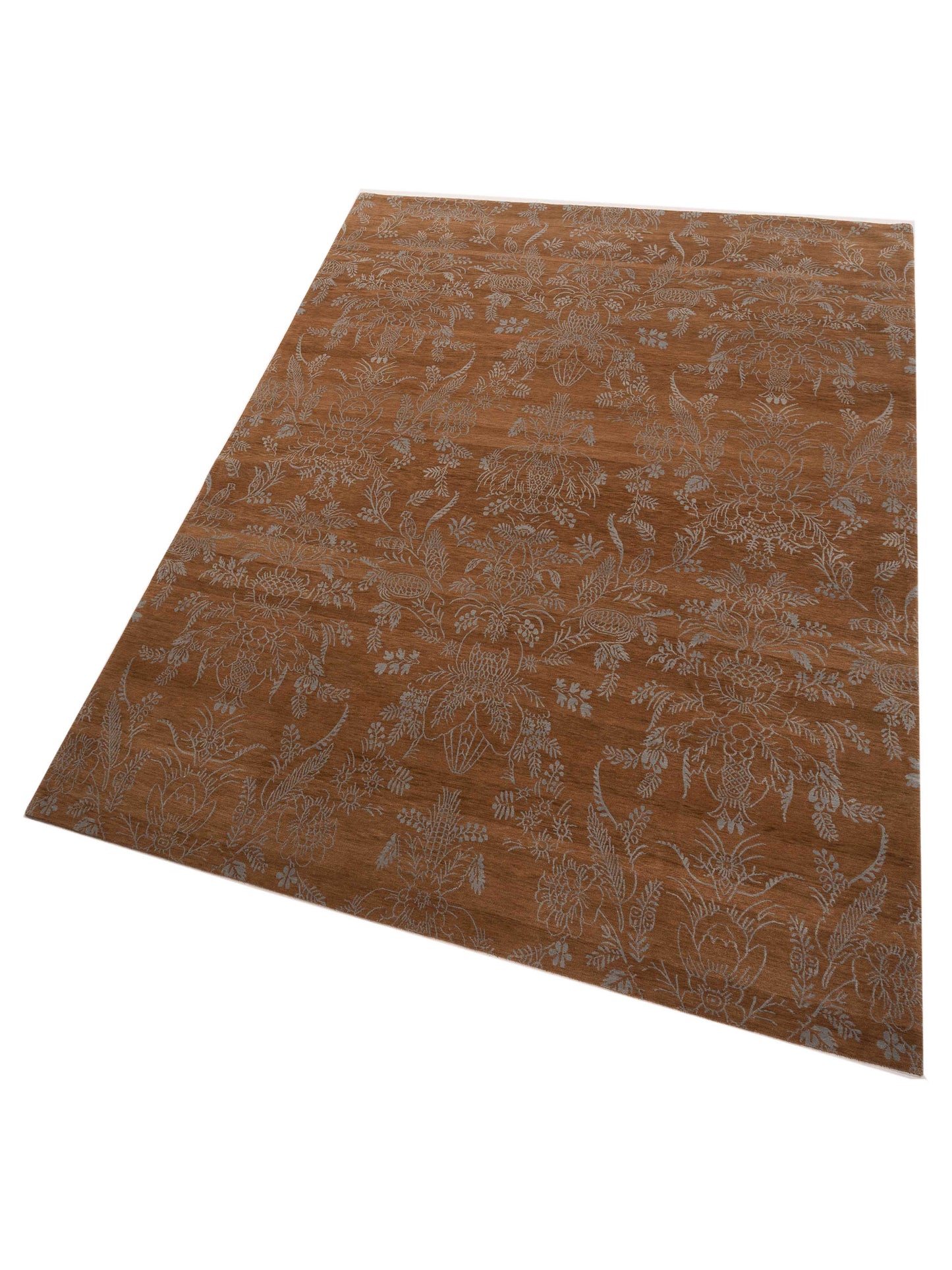 Siena Tamarian 104155 Copper Copper Contemporary Hand Knotted Rug