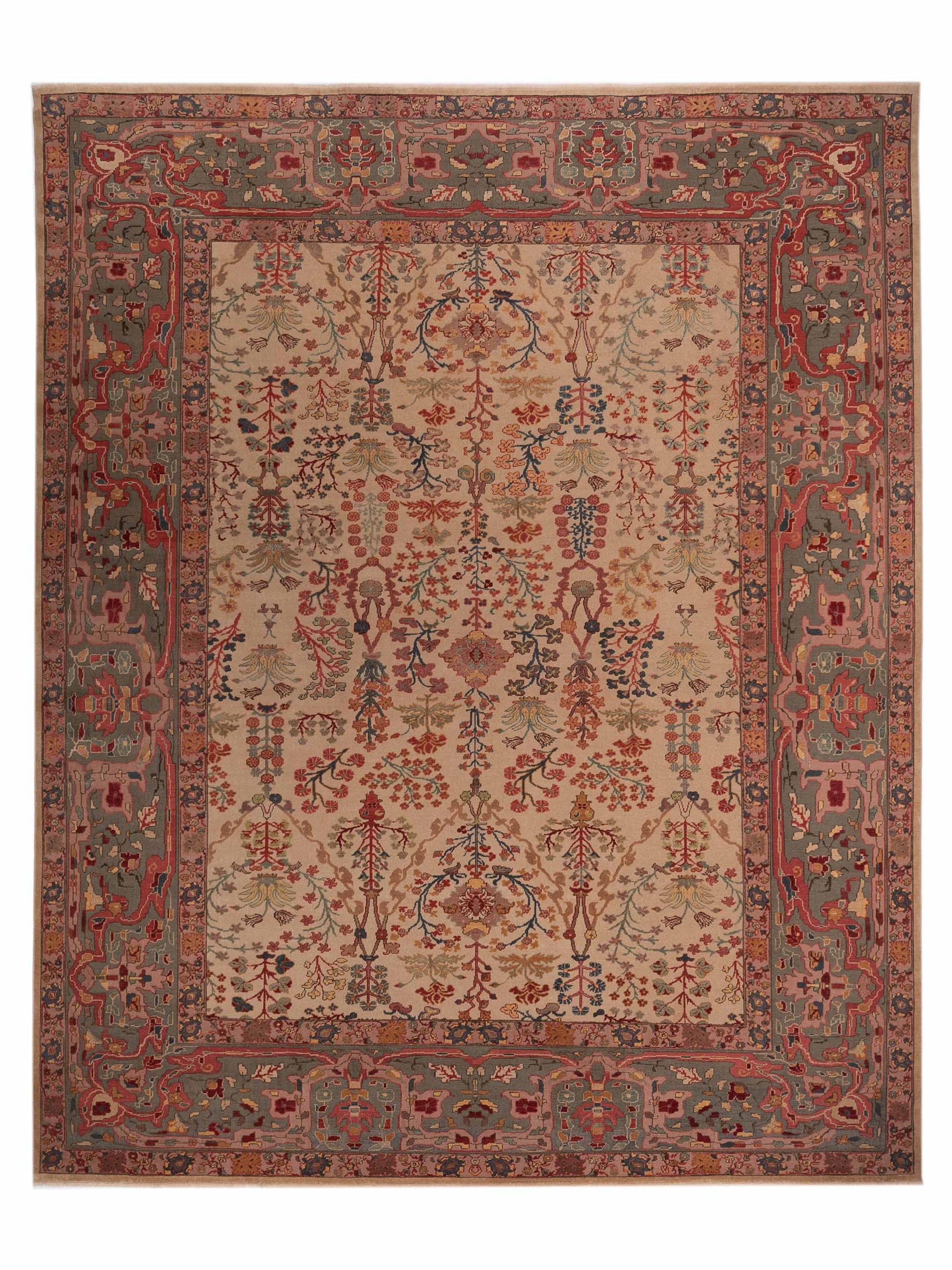 Pasha Antique Loom 104368 Ivory Traditional Hand Knotted Rug