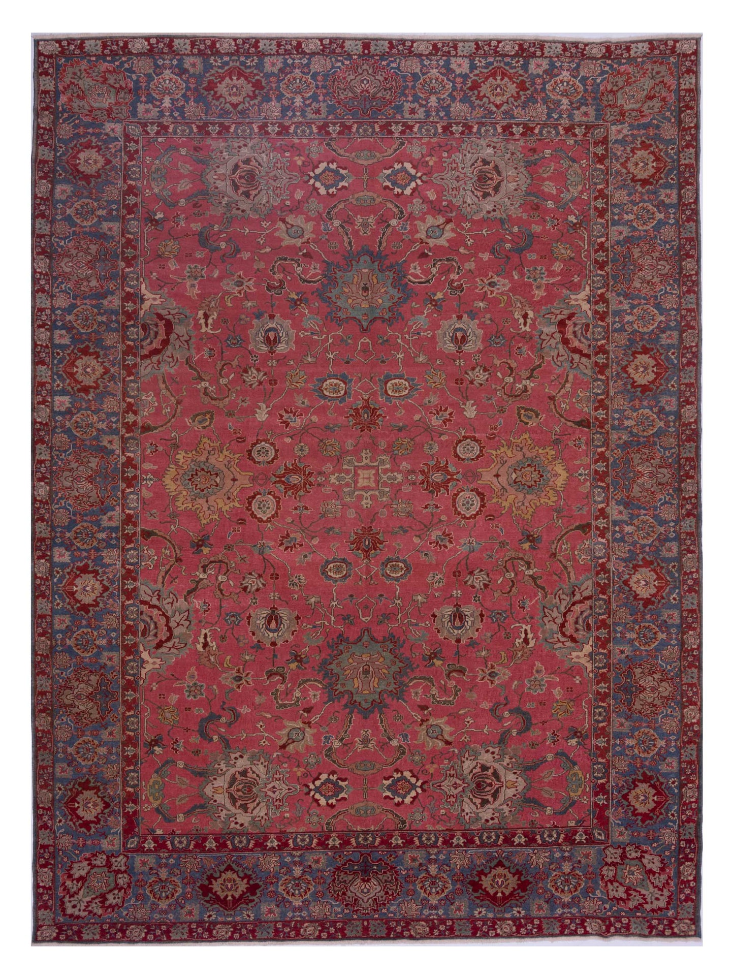 Pasha Antique Loom 104392 Pink Traditional Hand Knotted Rug