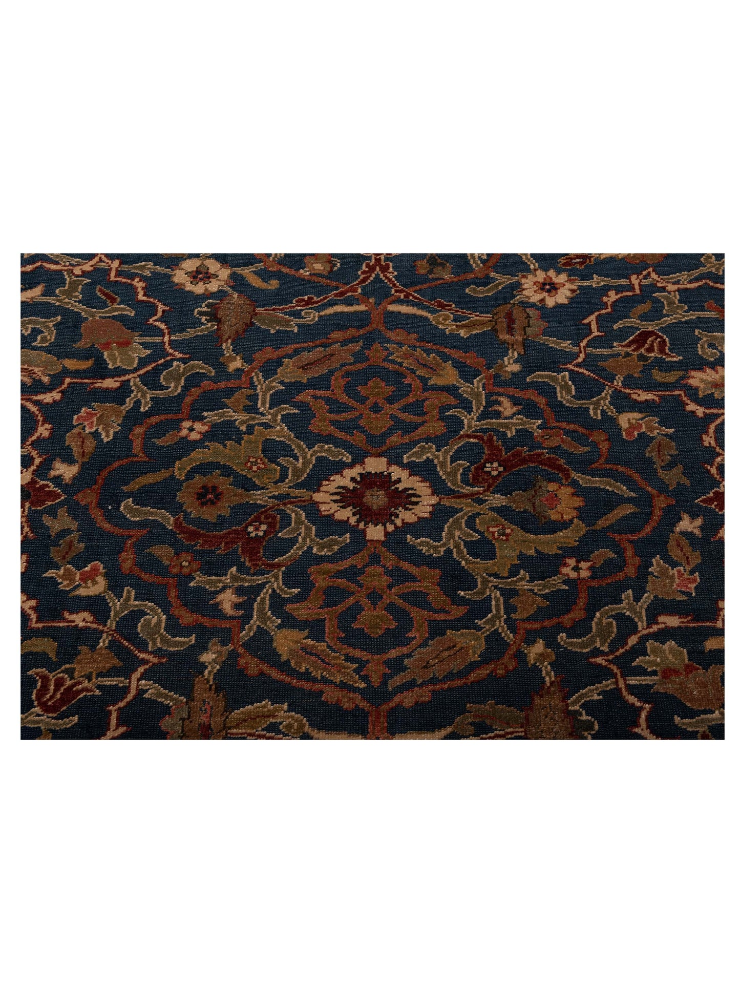 Pasha Antique Loom 104398 Navy Burgundy Traditional Hand Knotted Rug