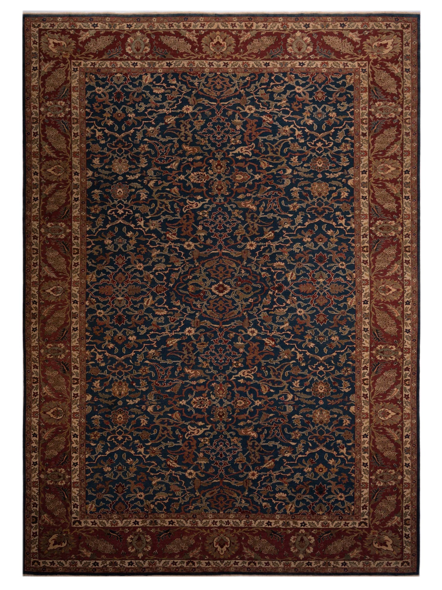 Pasha Antique Loom 104398 Navy Traditional Hand Knotted Rug