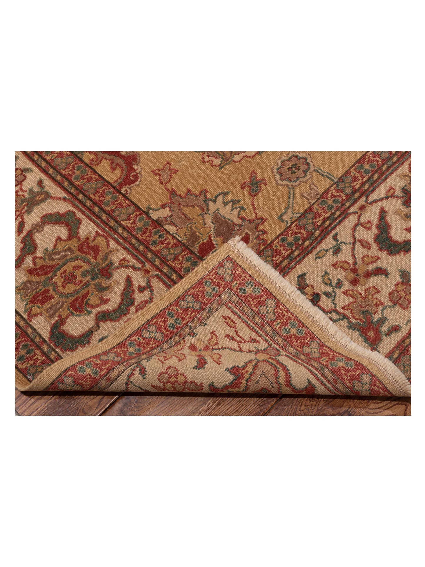 Pasha Antique Loom 104442 Gold Ivory Transitional Hand Knotted Rug