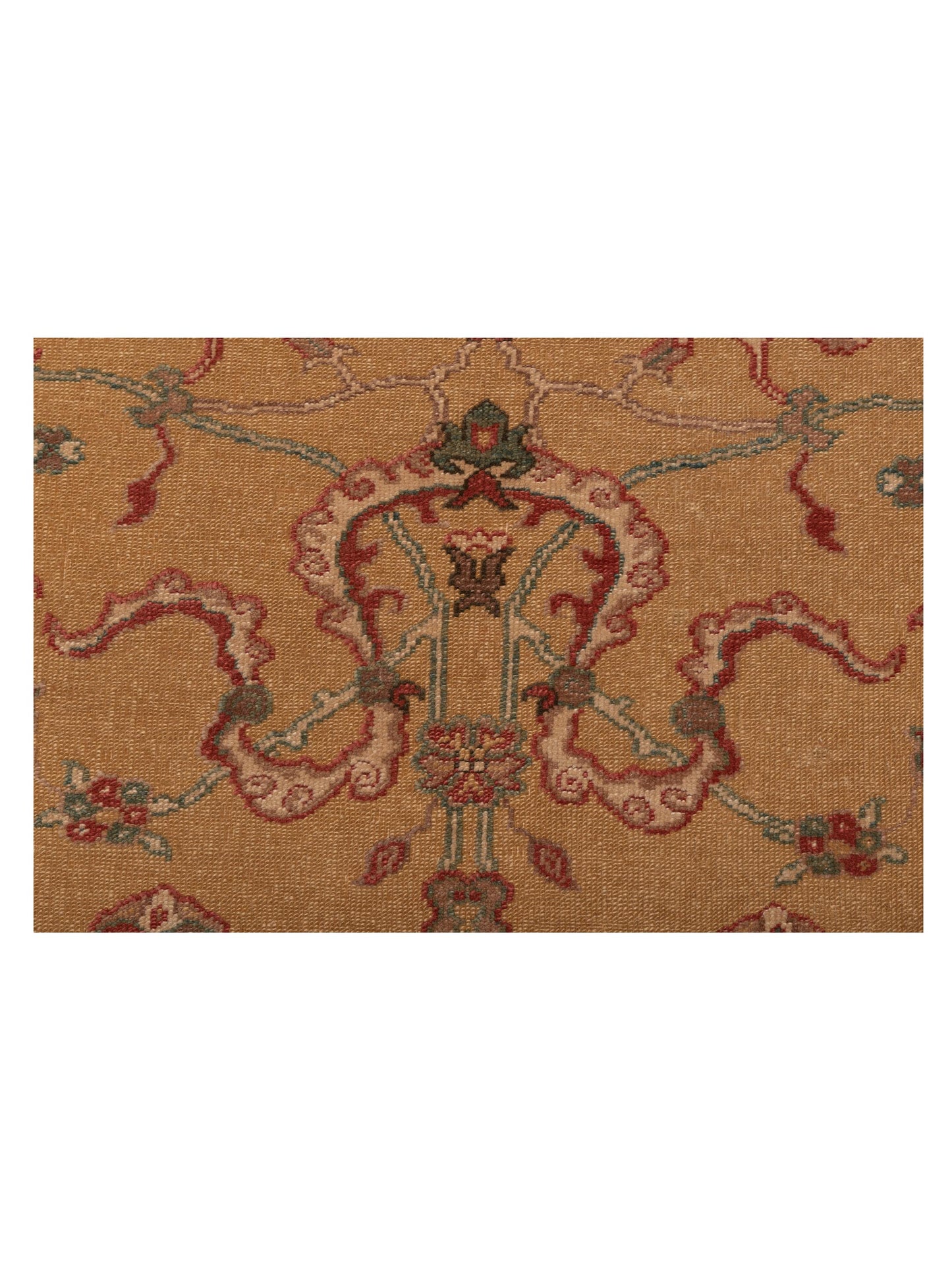 Pasha Antique Loom 104442 Gold Ivory Transitional Hand Knotted Rug