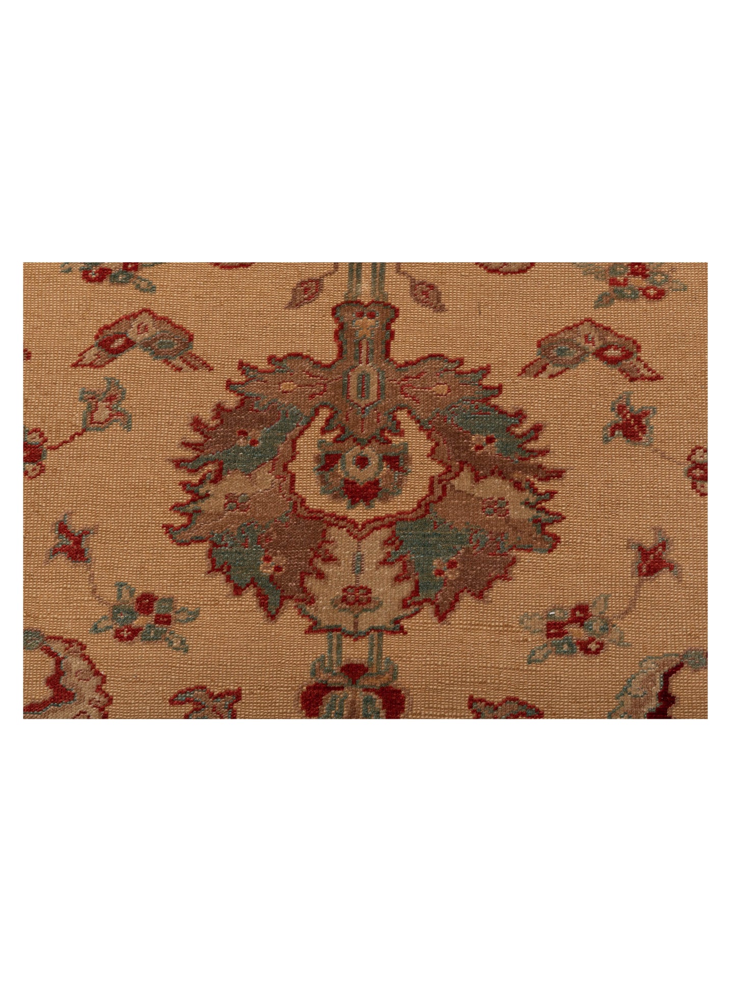 Pasha Antique Loom 104447 Gold Cream Transitional Hand Knotted Rug