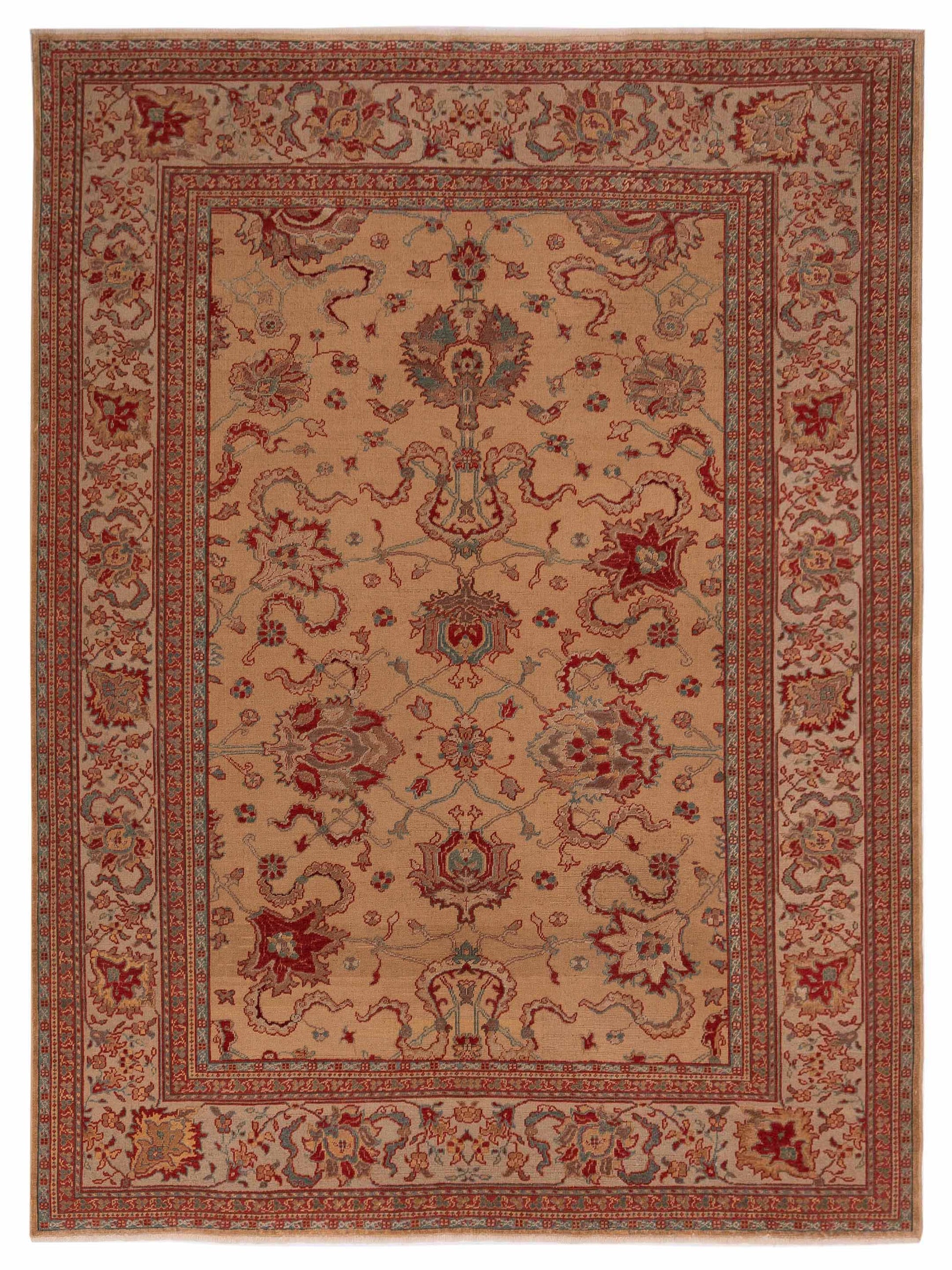 Pasha Antique Loom 104447 Gold Transitional Hand Knotted Rug