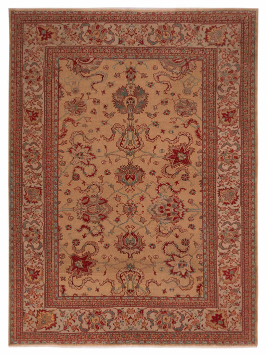 Pasha Antique Loom 104447 Gold Transitional Hand Knotted Rug