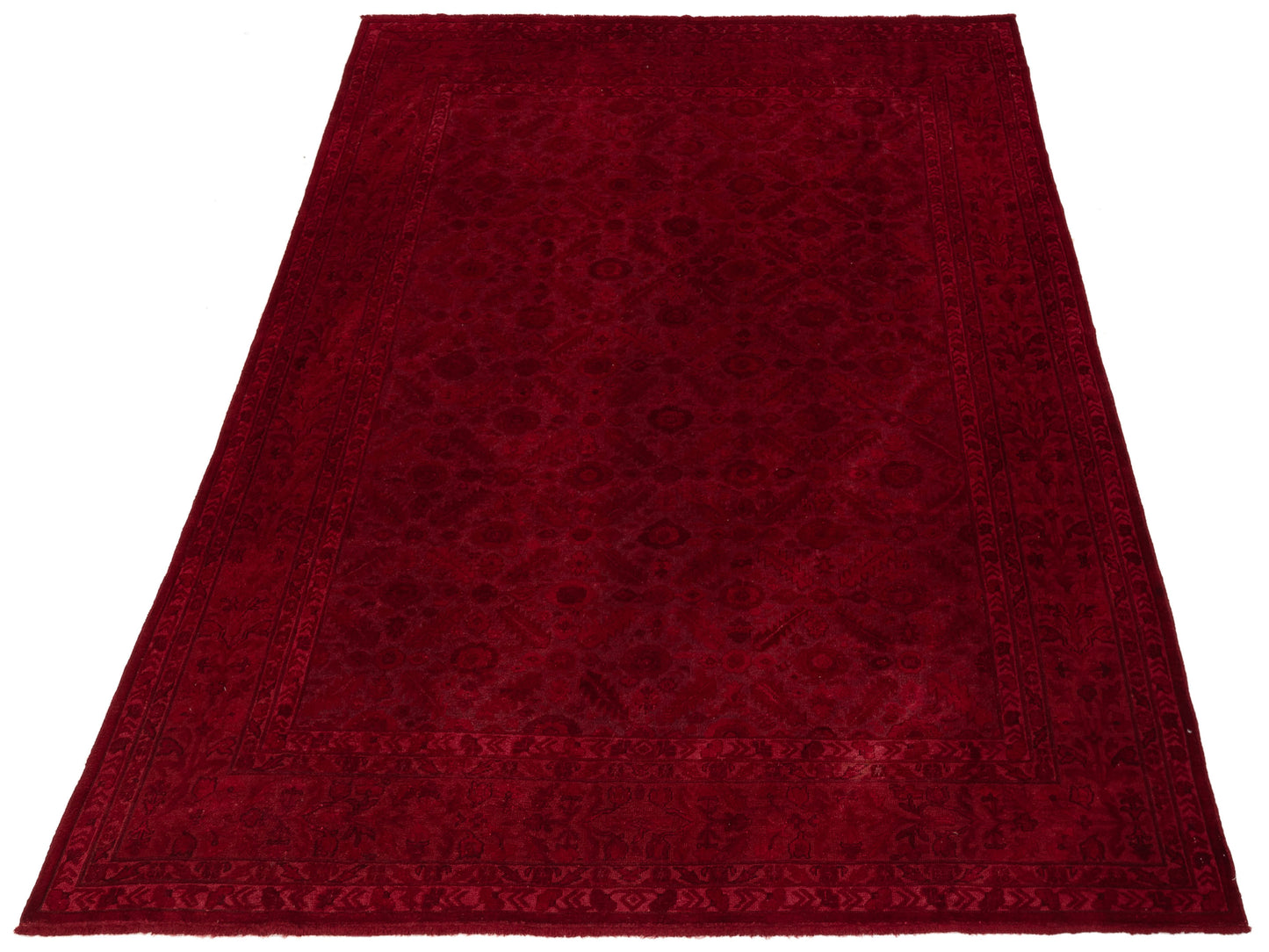 Pasha Vintage 104448 Red  Transitional Hand Knotted Rug