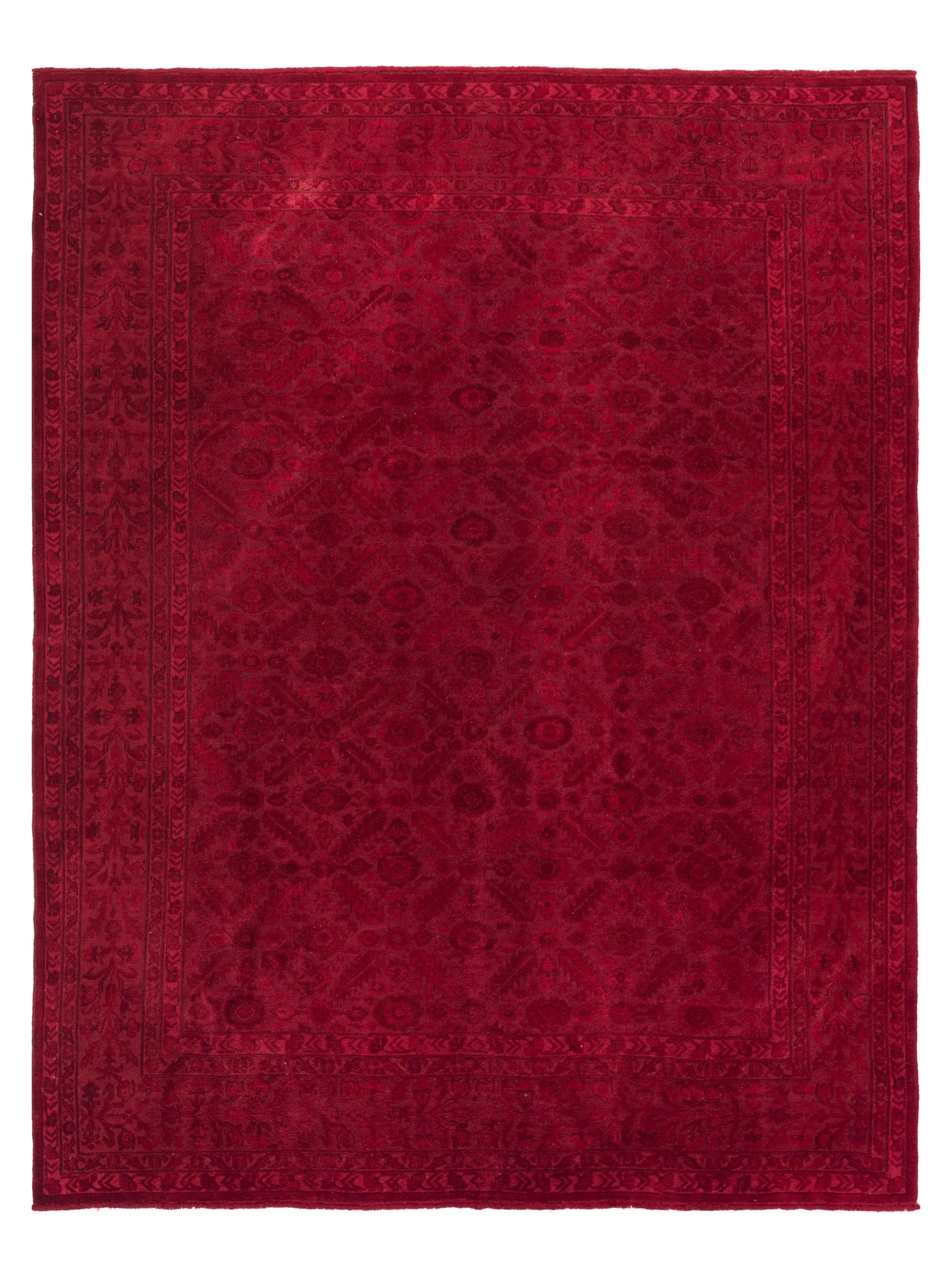 Pasha Vintage 104448 Red Transitional Hand Knotted Rug