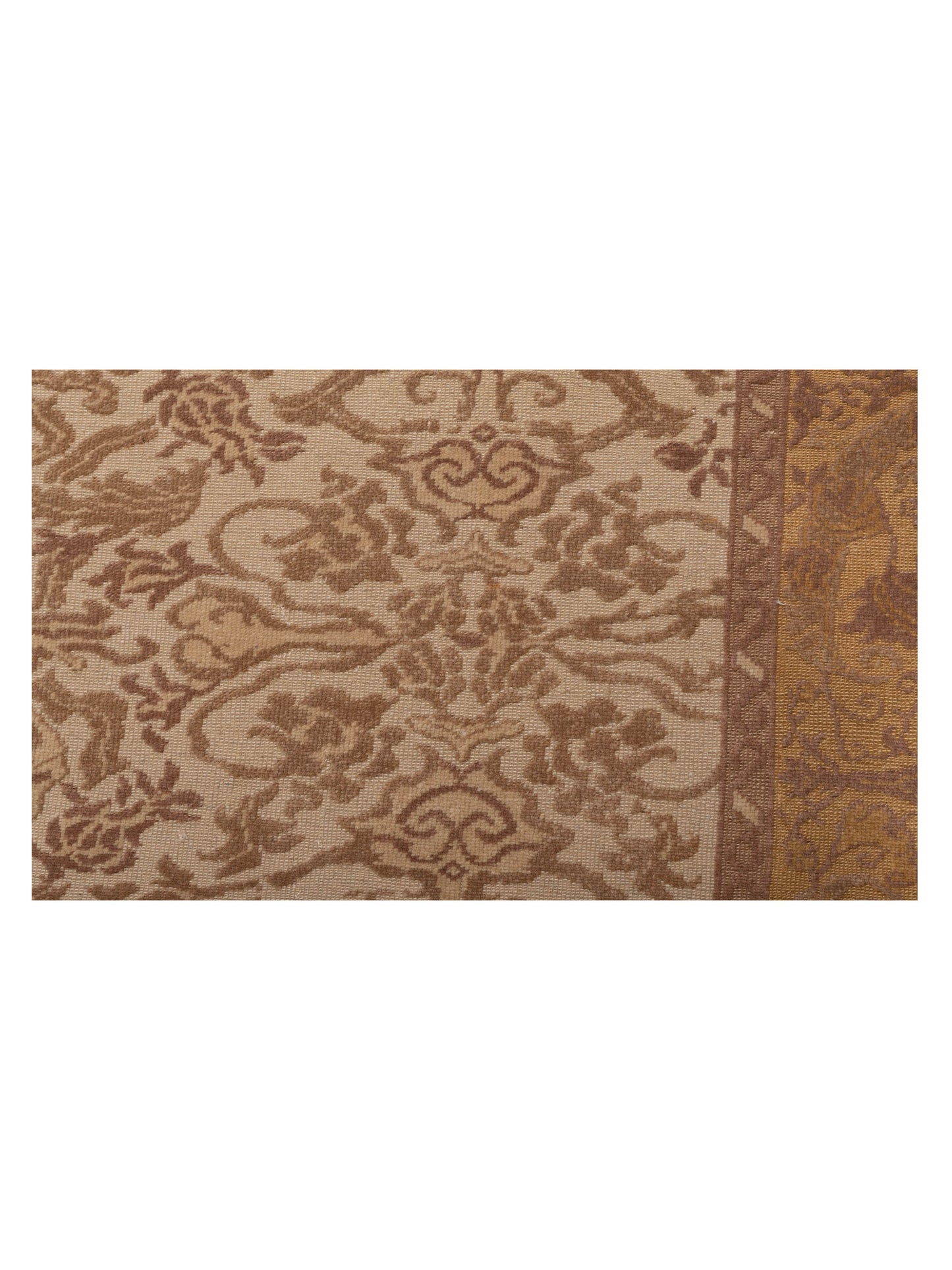 Pasha Antique Loom 104452 Ivory Gold Transitional Hand Knotted Rug