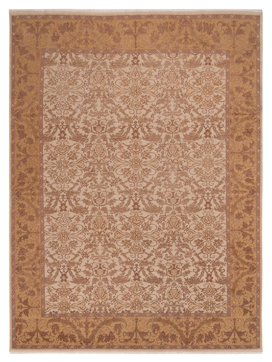 Pasha Antique Loom 104452 Ivory Transitional Hand Knotted Rug