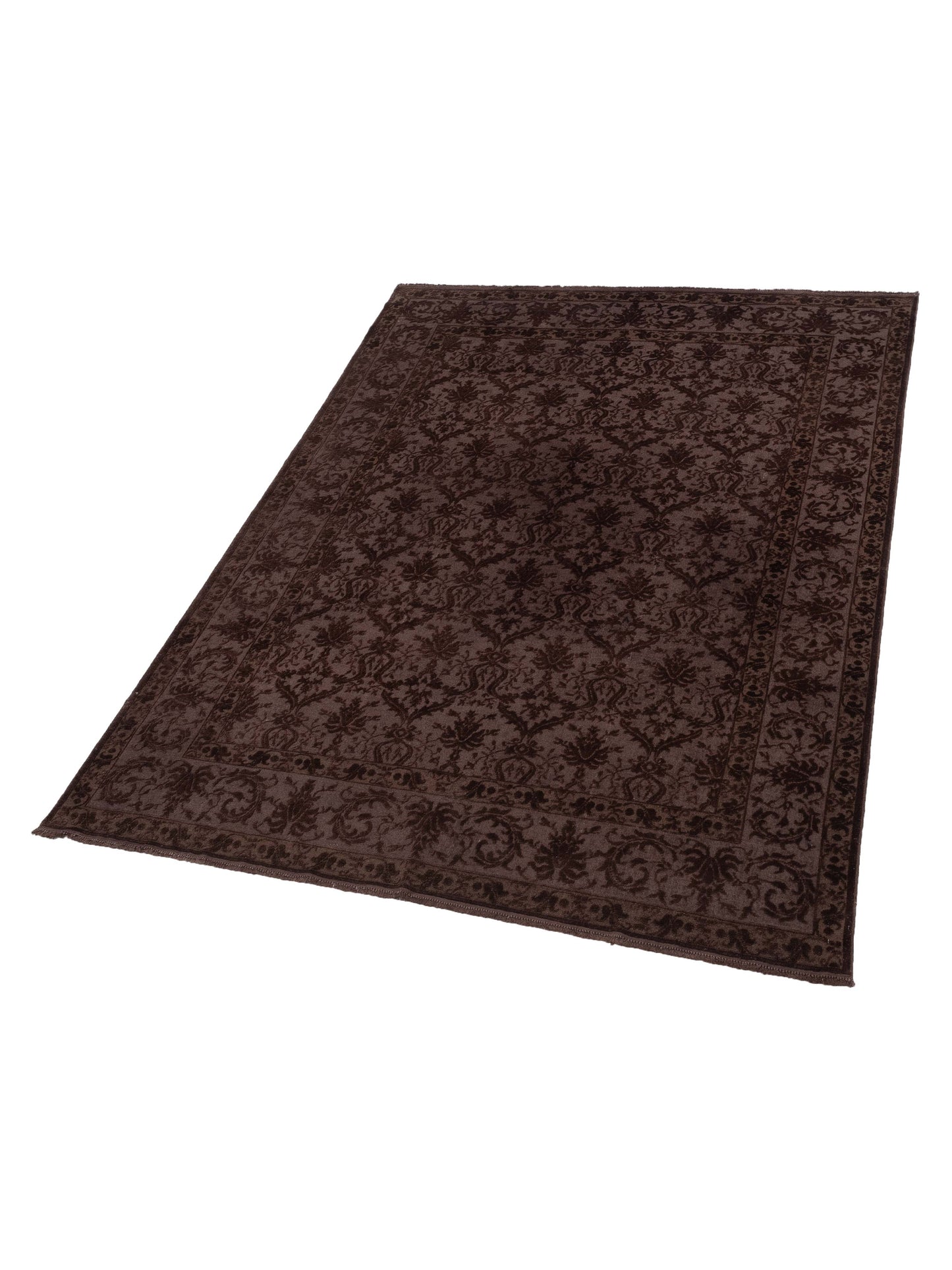 Pasha Vintage 104463 Dark Brown  Transitional Hand Knotted Rug