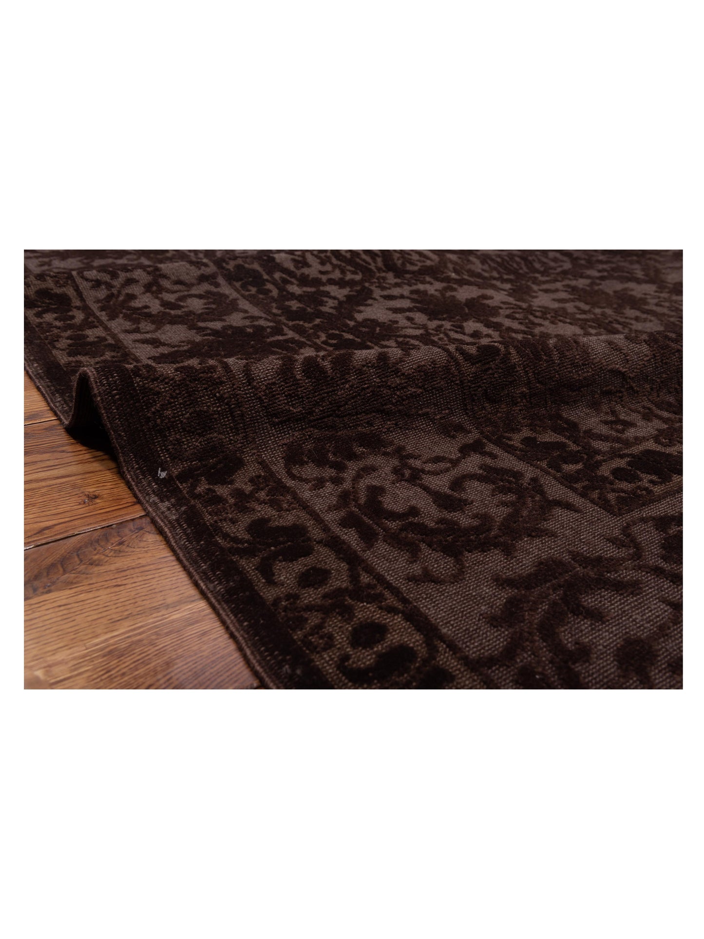 Pasha Vintage 104463 Dark Brown  Transitional Hand Knotted Rug