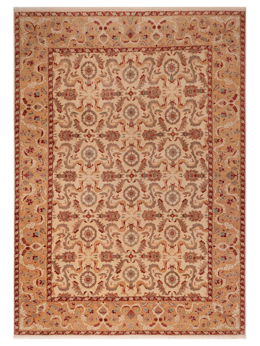 Pasha Antique Loom 104466 Ivory Transitional Hand Knotted Rug