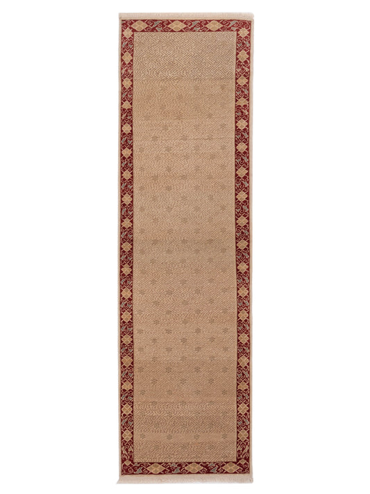 Pasha Antique Loom 104488 Beige Transitional Hand Knotted Rug