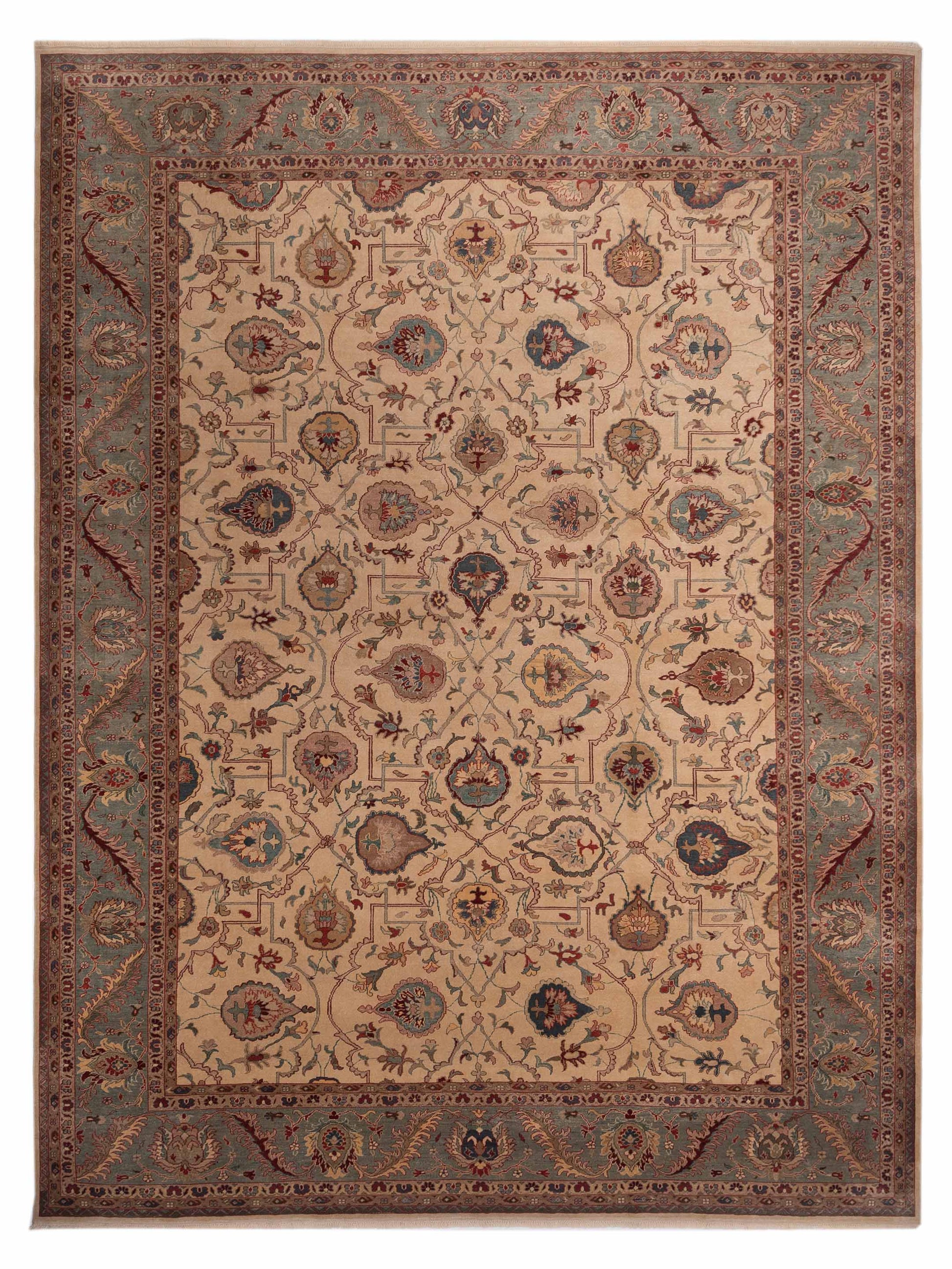 Pasha Antique Loom 104521 Beige Traditional Hand Knotted Rug