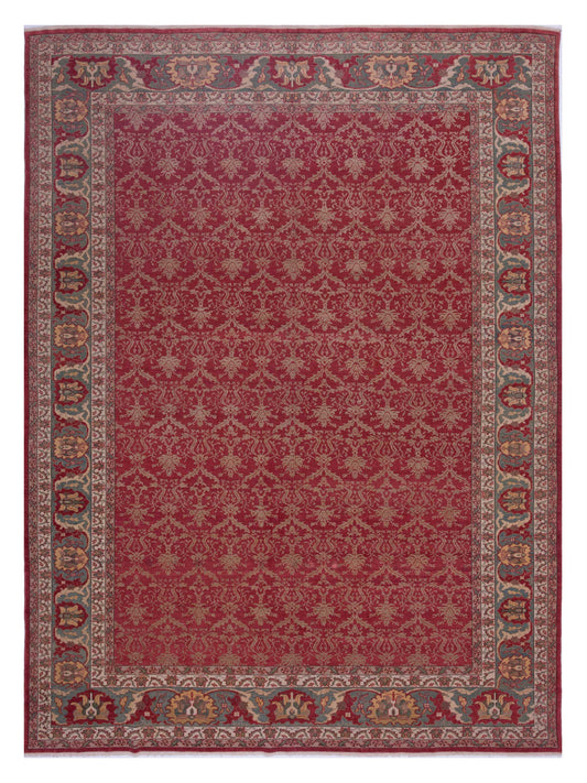 Pasha Antique Loom 104530 Rust Transitional Hand Knotted Rug