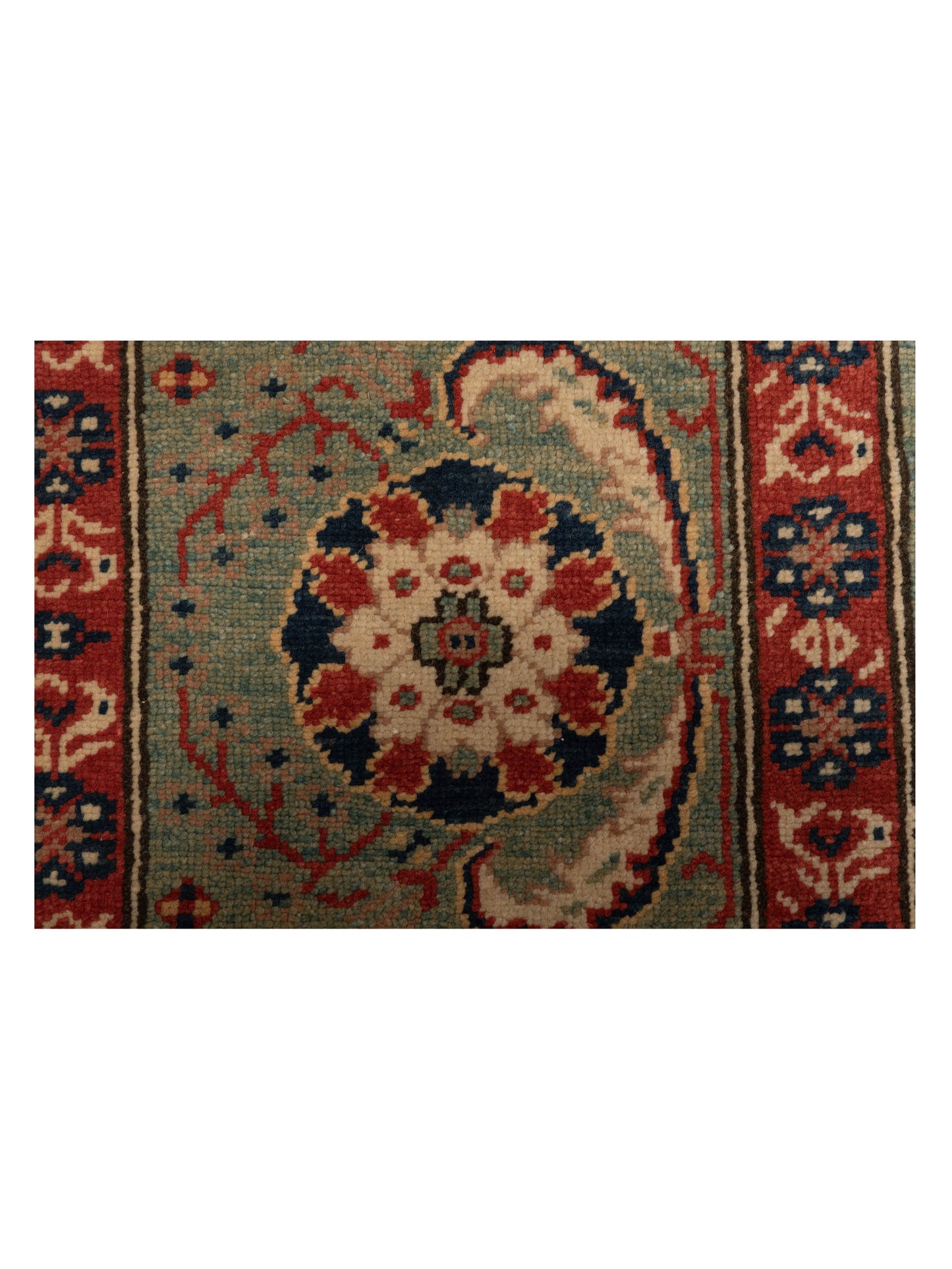 Pasha Antique Loom 104542 Green  Transitional Hand Knotted Rug