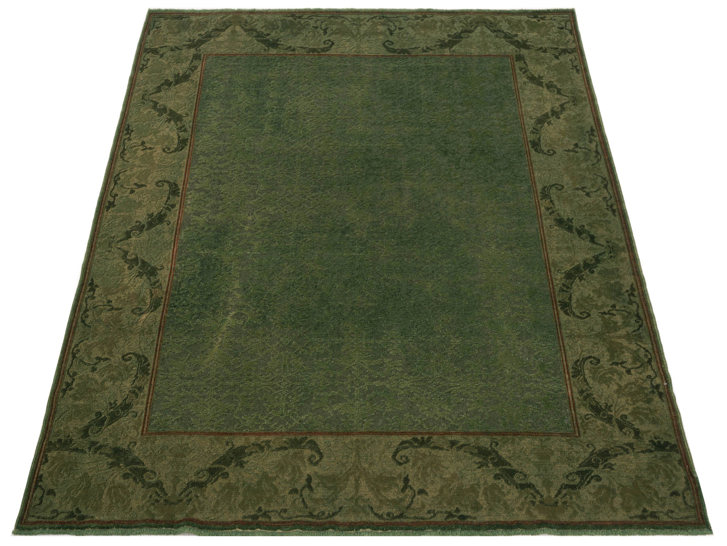 Pasha Vintage 104550 Green  Transitional Hand Knotted Rug